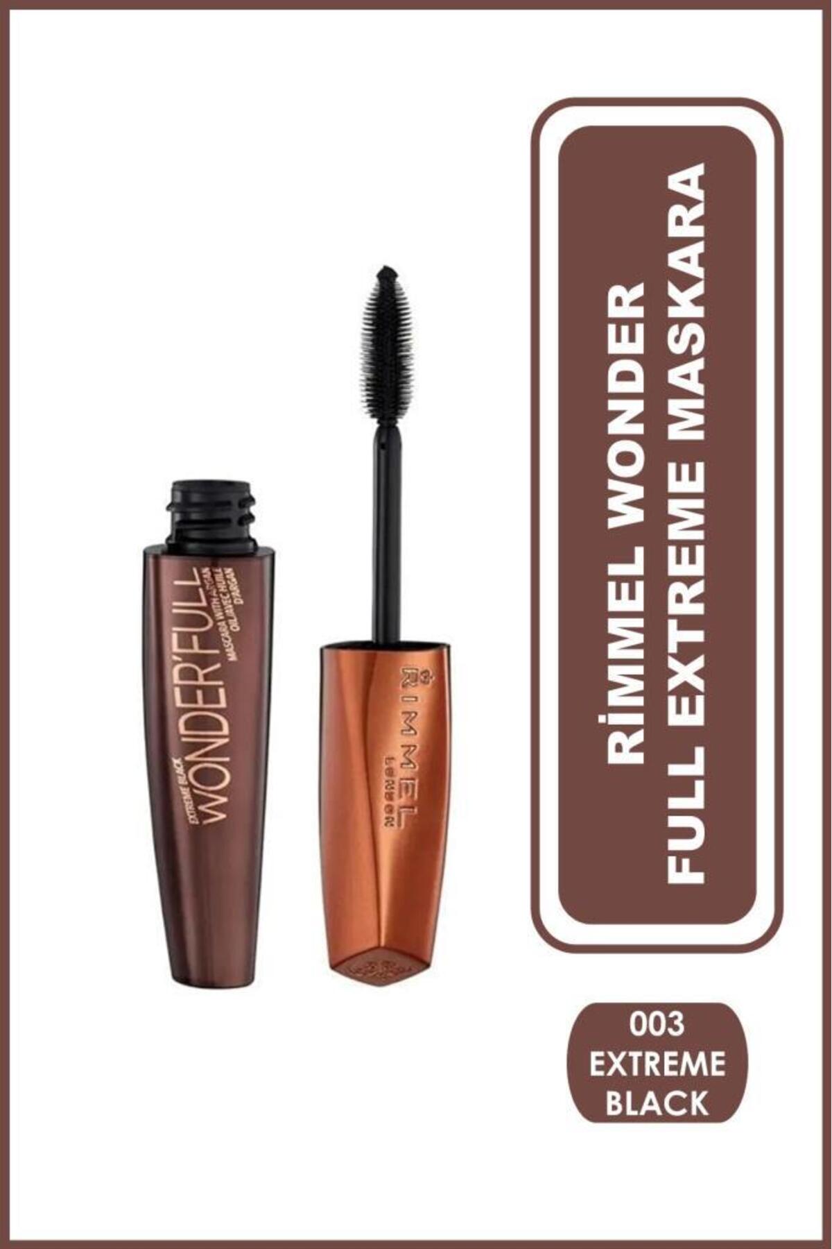 RIMMEL LONDON Rimmel Wonder Full Extreme Black 003 Extreme Siyah Maskara