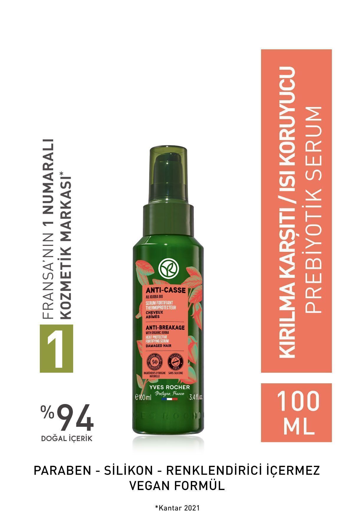 Yves Rocher Kırılma Karşıtı Isı Koruyucu Prebiyotik Serum Vegan-100 ml
