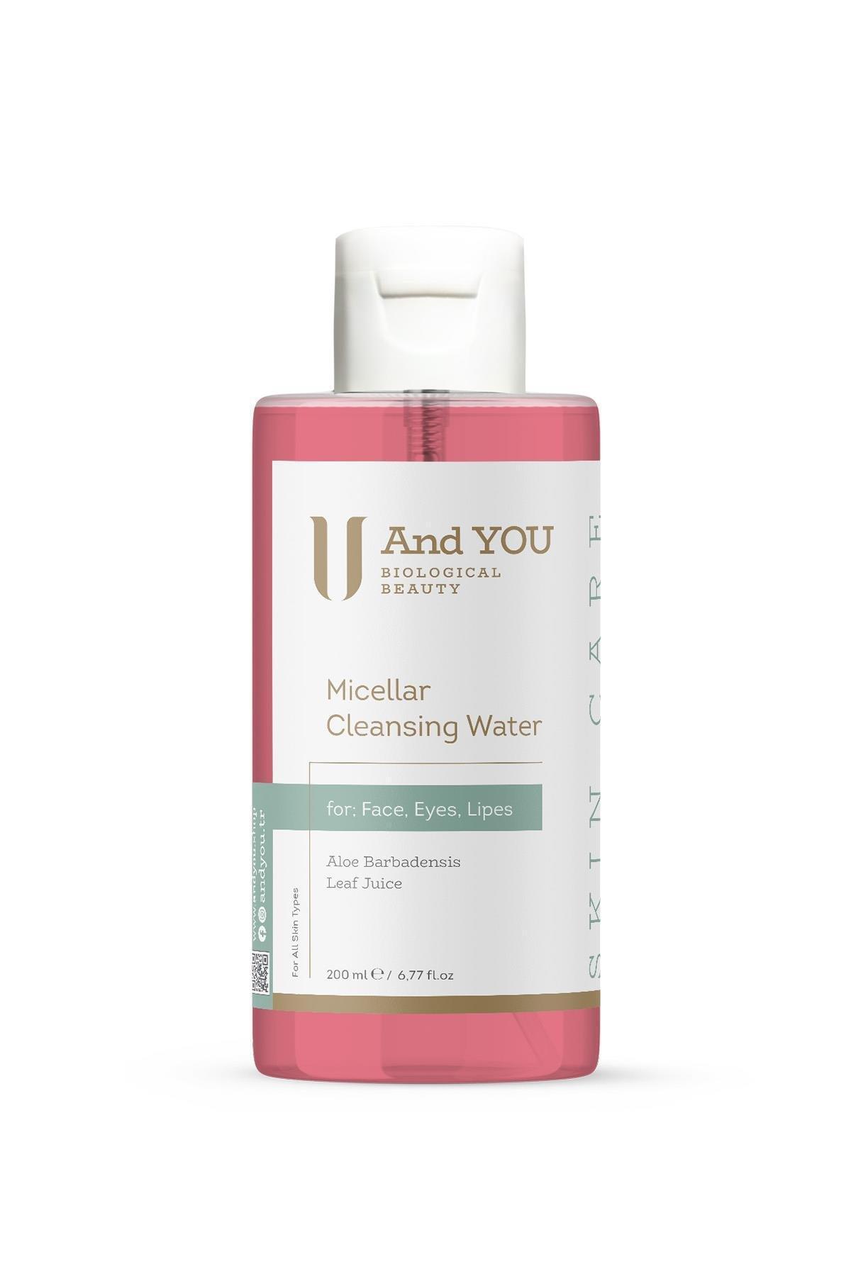 AND YOU Aloe Vera Micellar Su 200 ml Hassas Ciltler İçin Makyaj Temizleyici