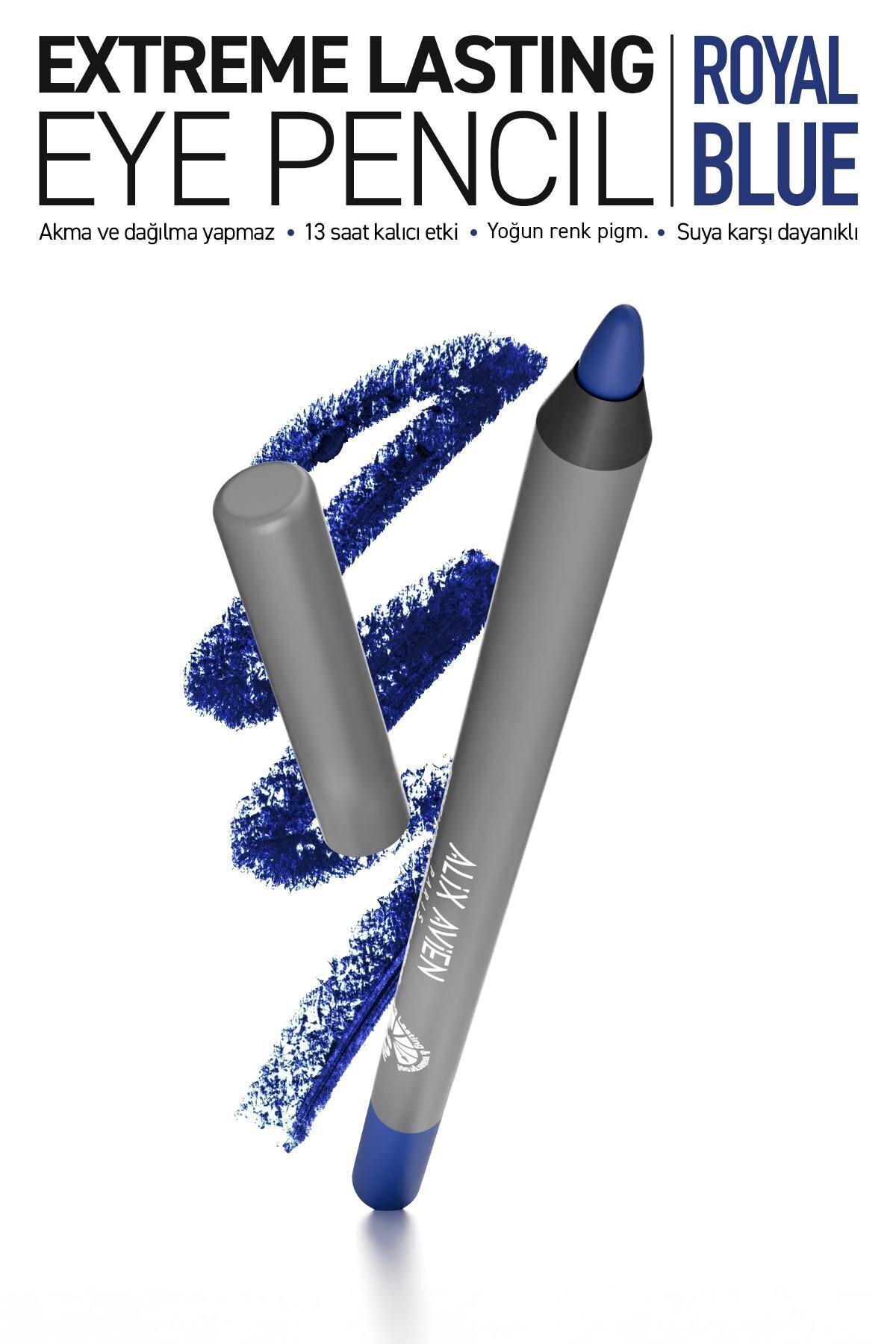 Alix Avien Suya Dayanıklı Mavi Göz Kalemi - 13 Saat Kalıcı Etki - Extreme Lasting Effect Eye Pencil Royal Blue