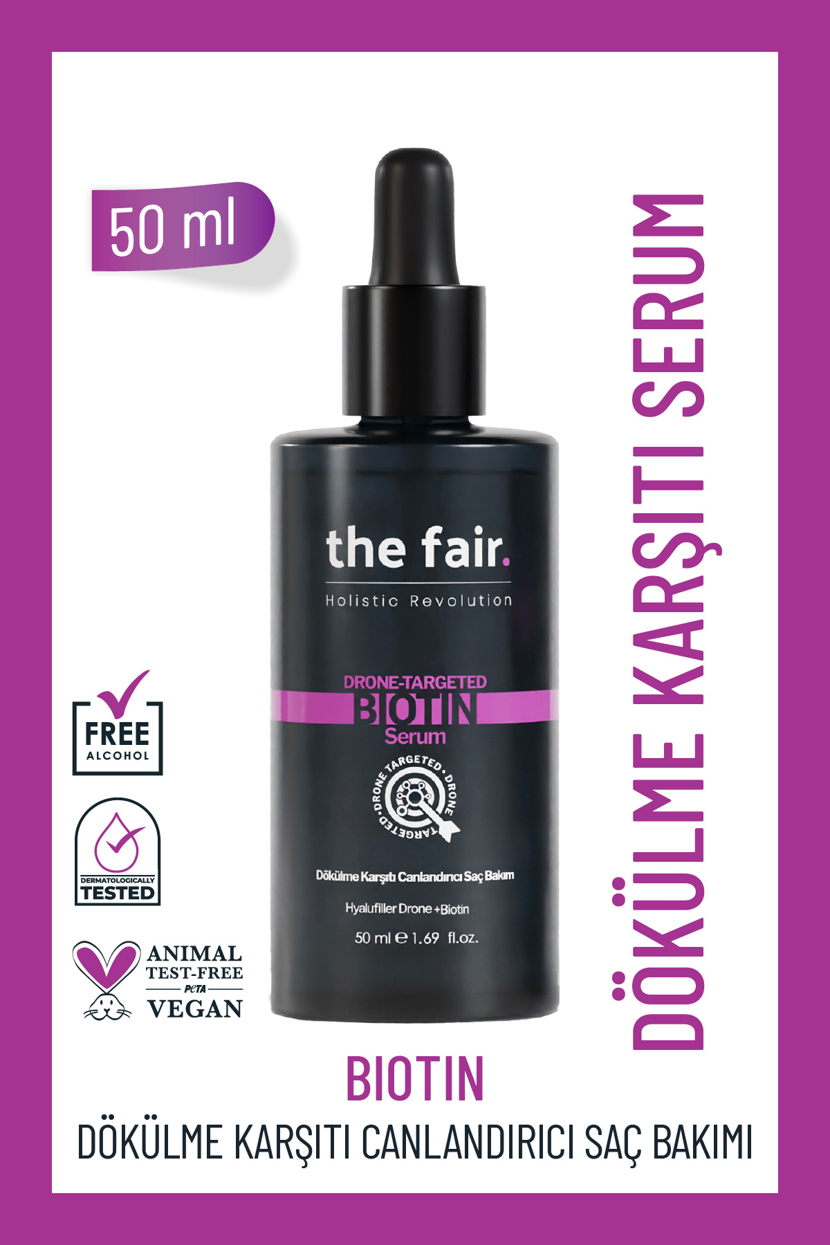 the fair. Biotin Drone-targeted Dökülme Önleyici Canlandırıcı Vegan Saç Serumu 50 ml