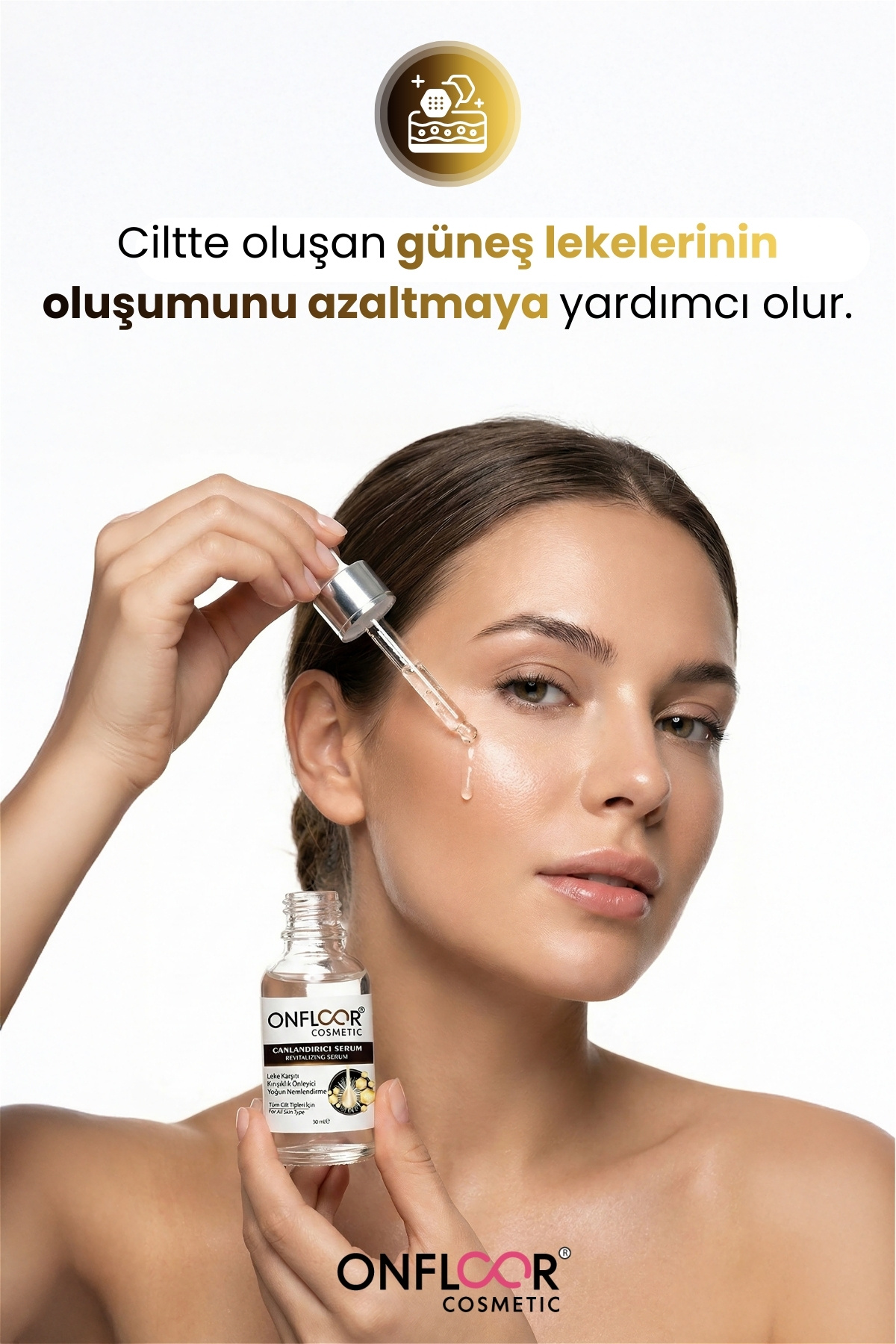 ONFLOOR Cilt Sıkılaştırıcı, Kırışıklık Karşıtı , Gözenek Görünümü Azaltıcı ve Yoğun Nemlendirici Serum 30 ml -