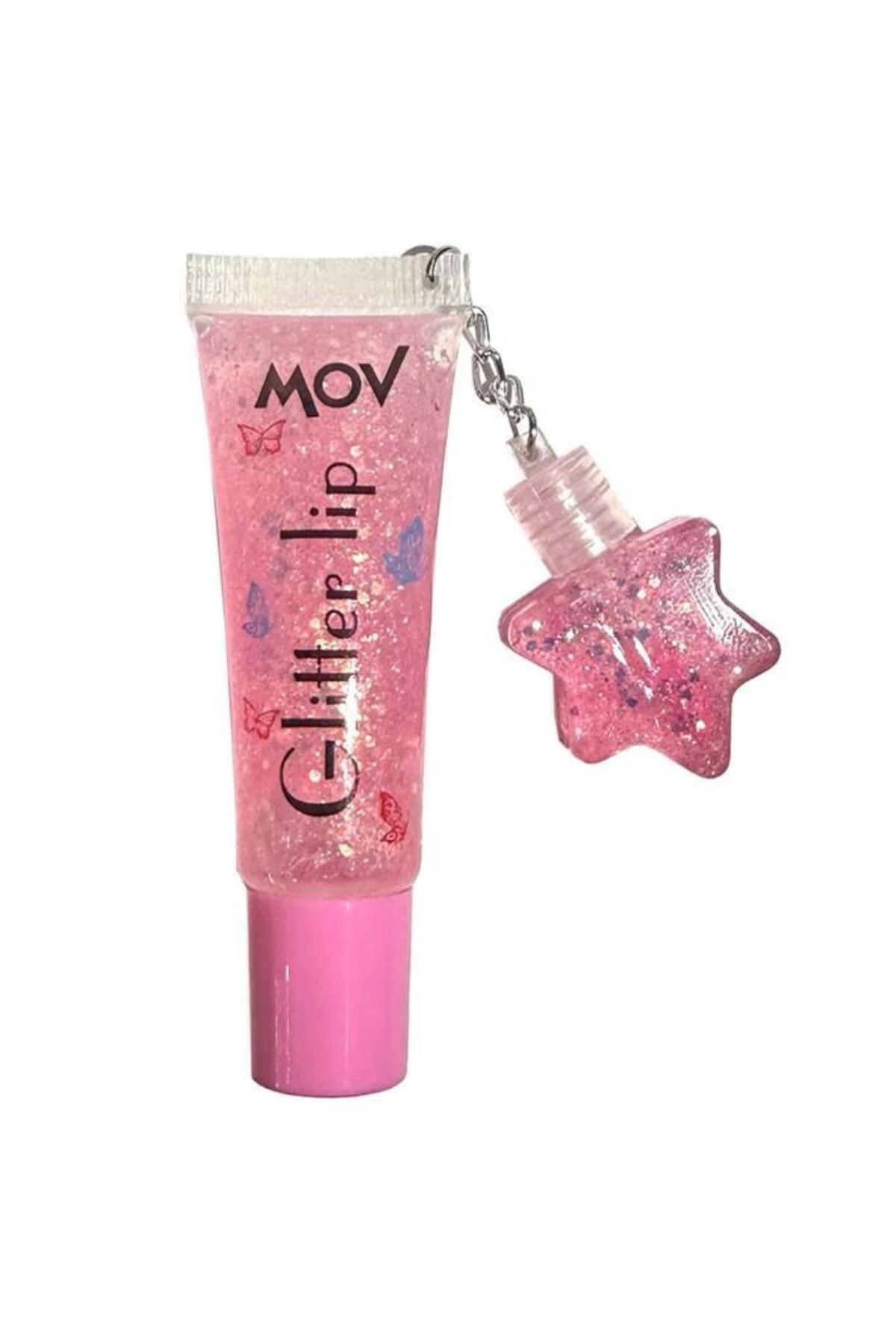 MOV Glitter Key Lip Gloss Pembe