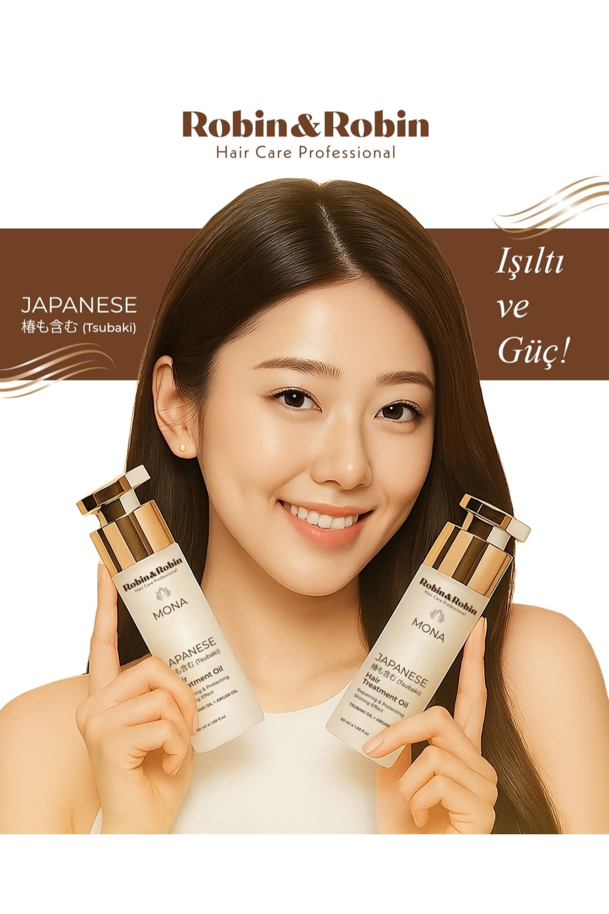 Robin&Robin Mona Tsubaki Yağı ve Argan içeren Saç Bakım Yağı