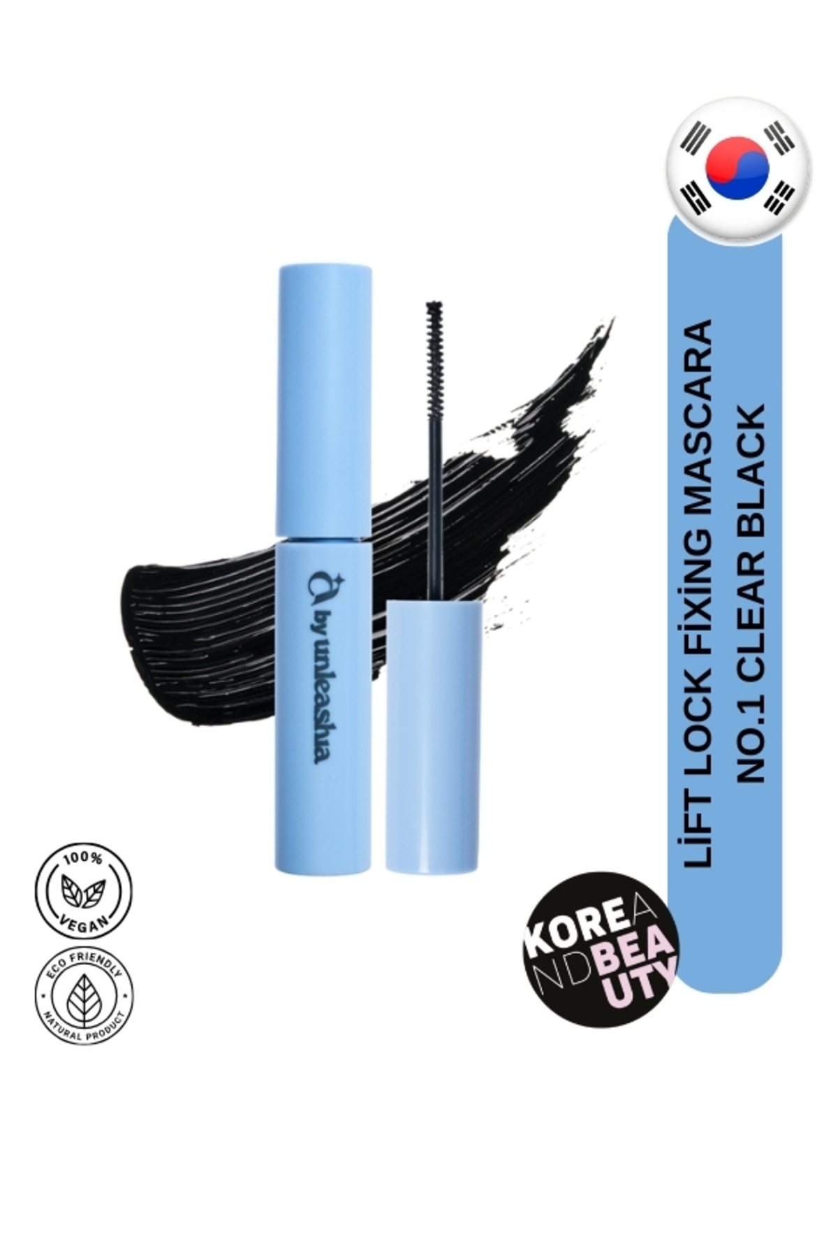 UNLEASHIA Lift Lock Fixing Mascara 7g | Kıvırıcı ve Sabitleyici Vegan Maskara