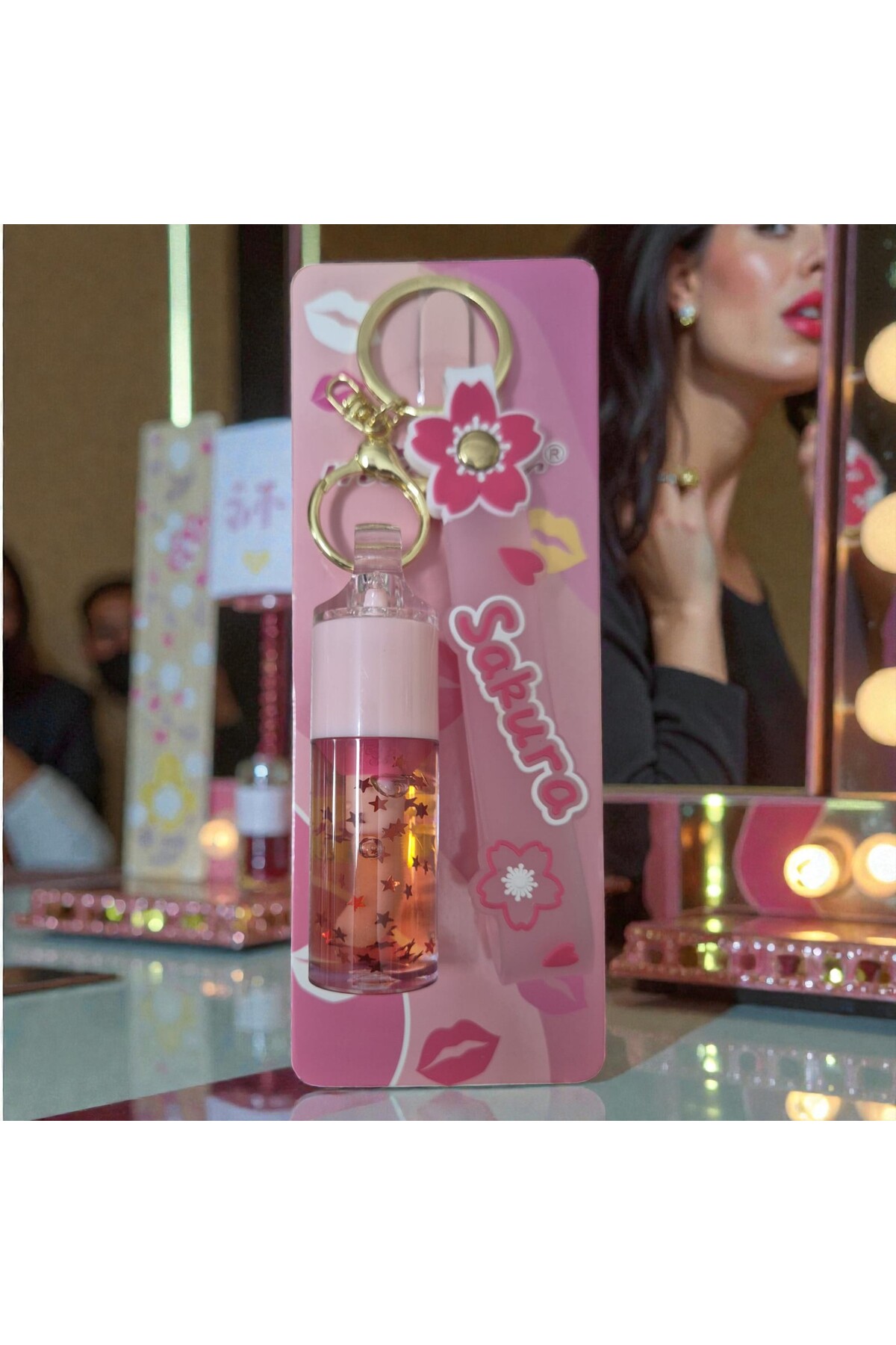 WANDA NARA COSMETİCS Peluş Anahtarlık Tropikal Kokulu Işıltılı Lip Gloss Hediyeli Çocuk-Genç FAVORİSİ! Ultra Parlak