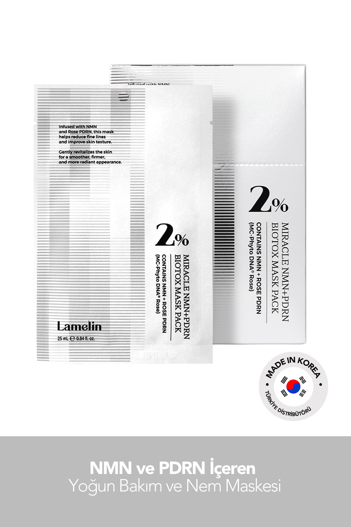 Lamelin NMN VE PDRN İçeren Yoğun Bakım Maskesi NMN+ PDRN BIOTOX Mask Sheet