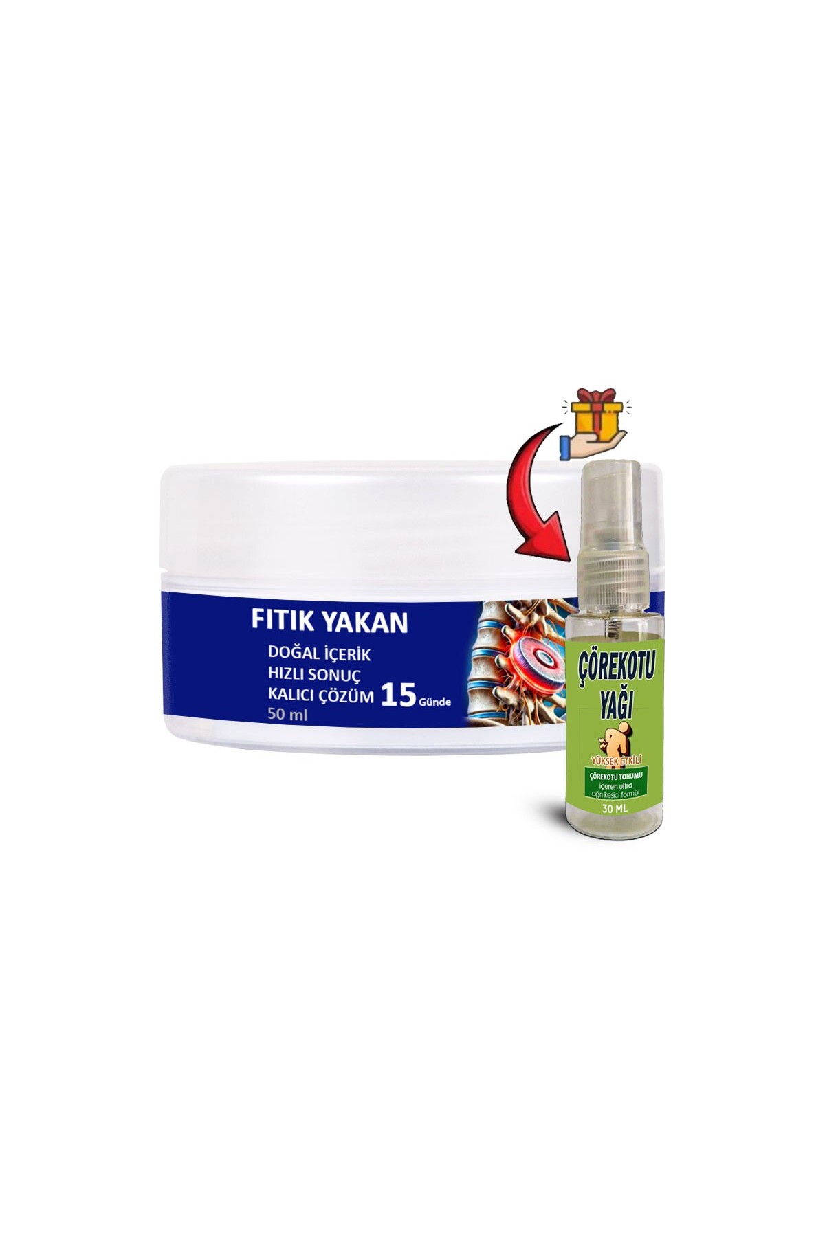 HBPAVM FıtıkYakan 1 Tane 50 ml Krem + Çörek Otu Yağı