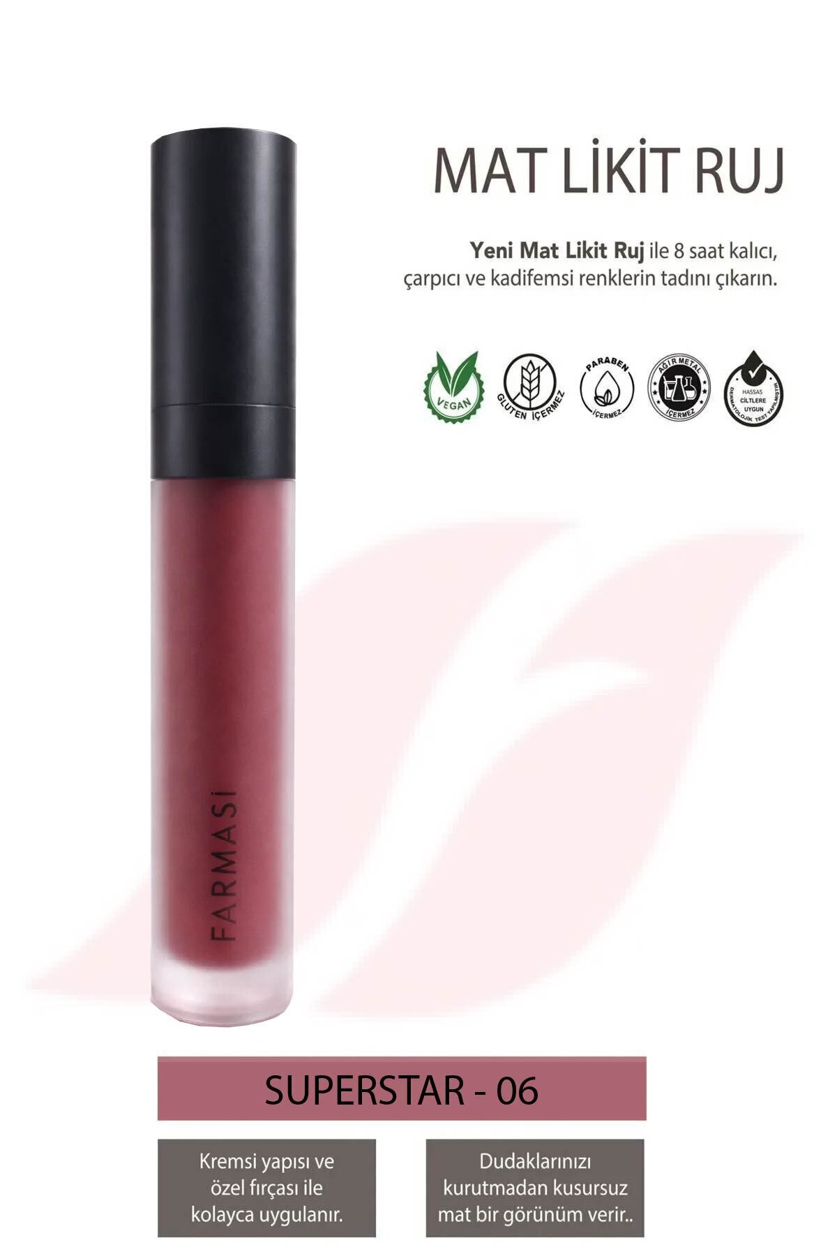 Farmasi Mat Likit Ruj - 06 Super Star 4 Ml