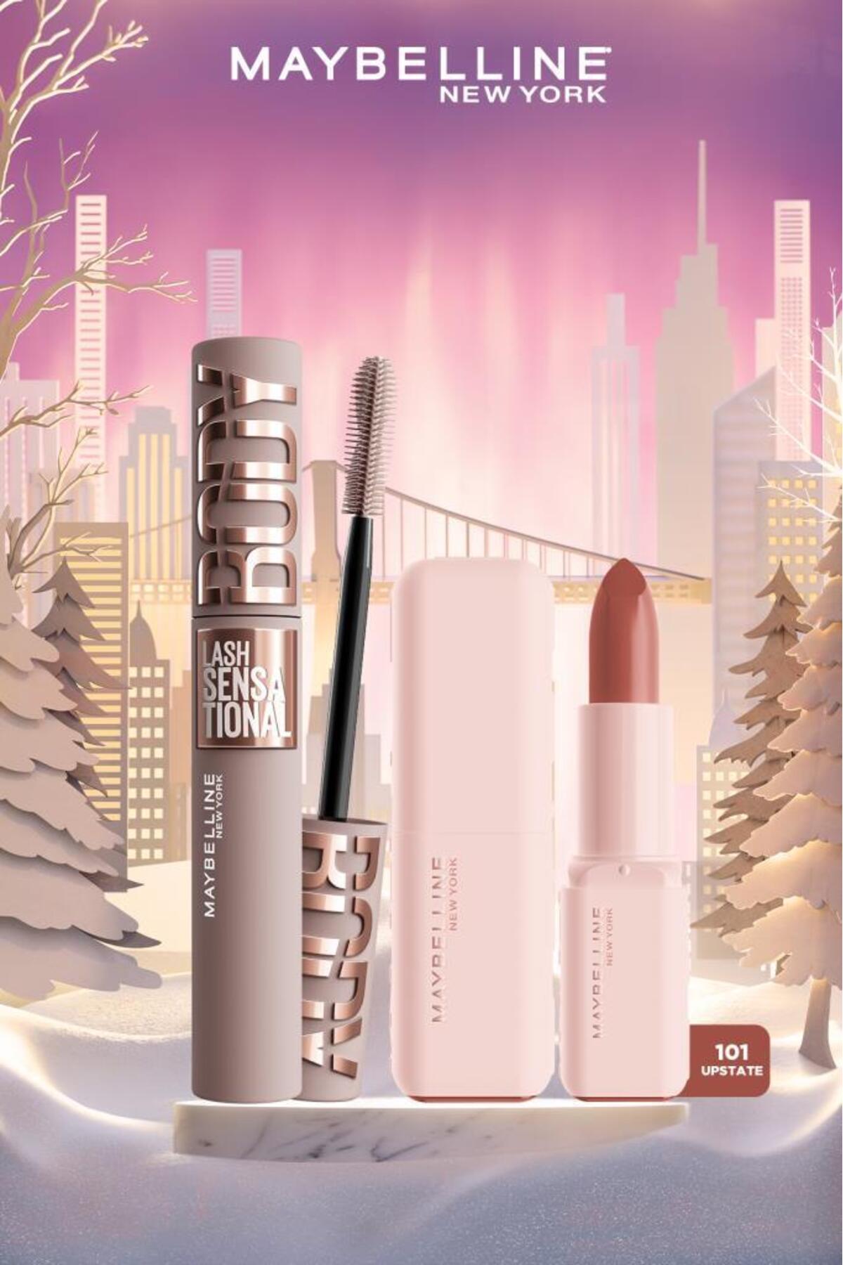 Maybelline New York Lash Sensational Body Maskara & Serum Etkili Hyalüronik Asit ve Besleyici Yağ İçeren Ruj - 101