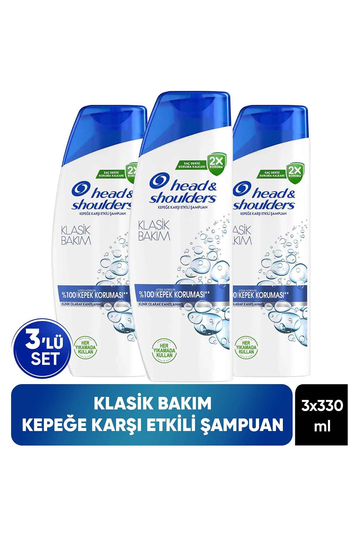 Head & Shoulders Klasik Bakım Kepek Karşıtı Günlük Kullanım 330ML Şampuan x 3 Adet