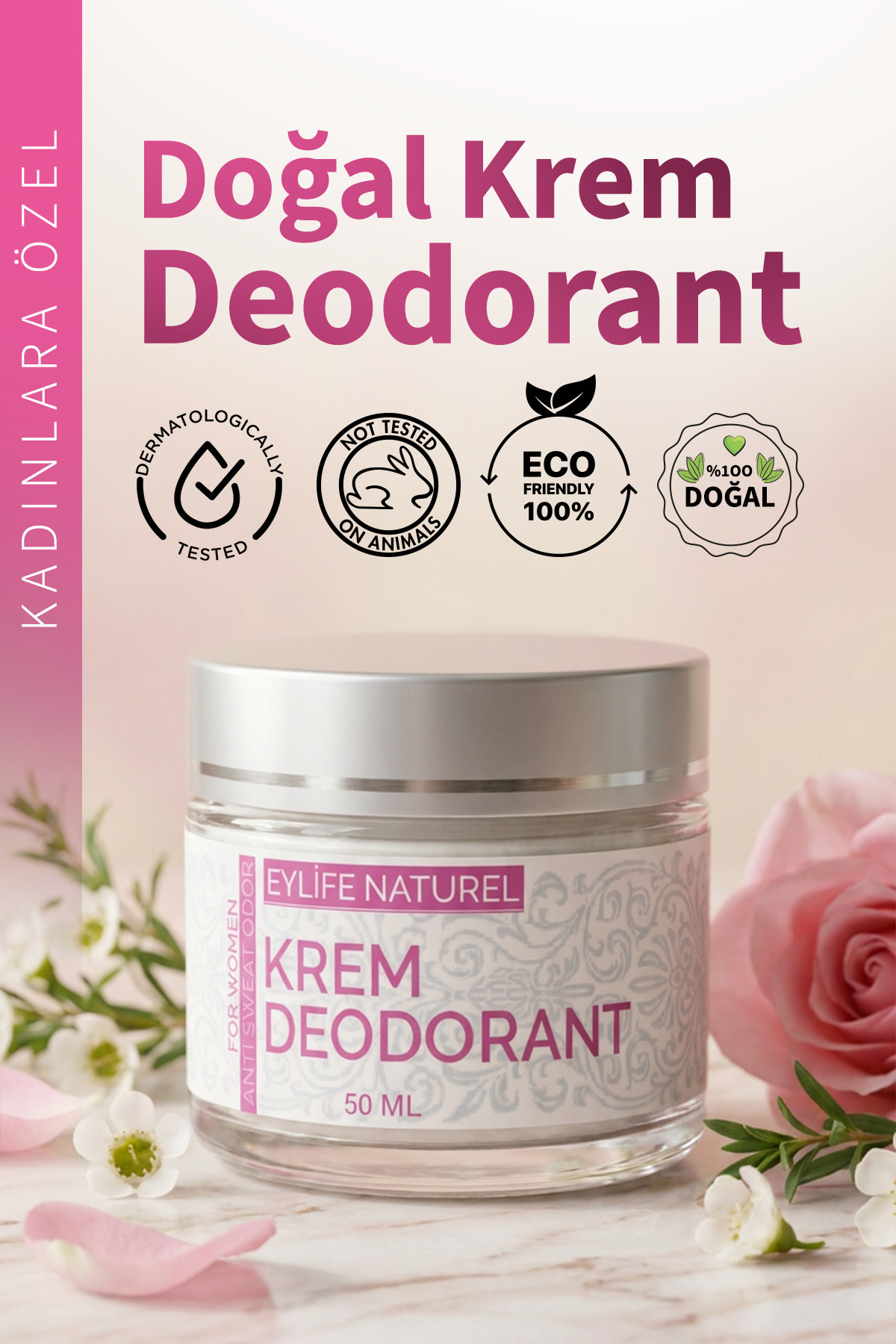 eylife naturel Kadın Deo Krem 50 ml