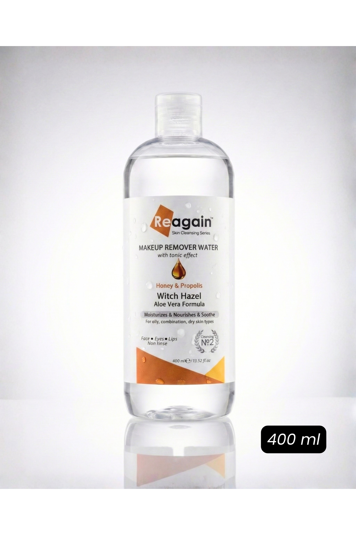 Reagain Besleyici ve Gözenek Karşıtı Tonik Etkili Makyaj Temizleme Suyu - Bal & Propolis 400 ml