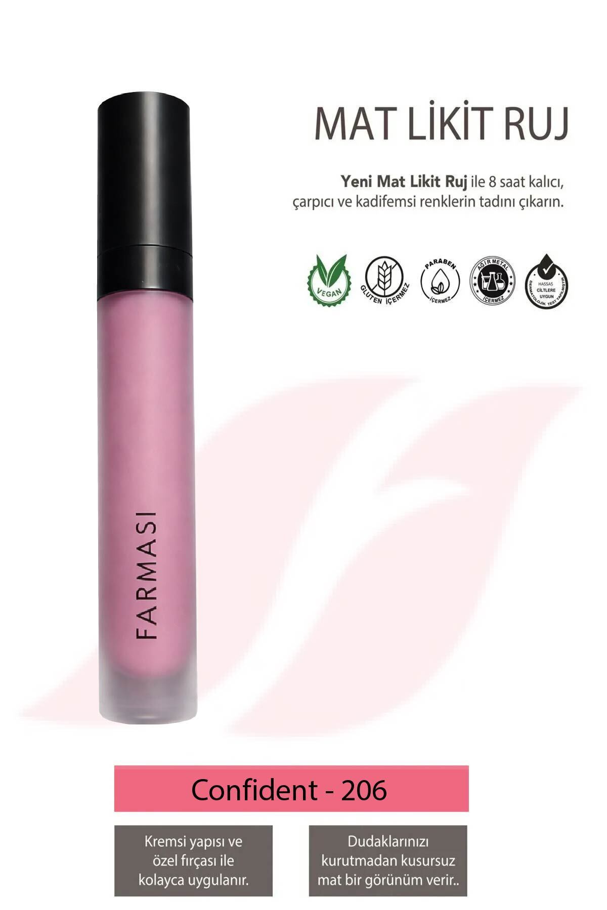 Farmasi Mat Likit Ruj - 206 Confident 4 ml