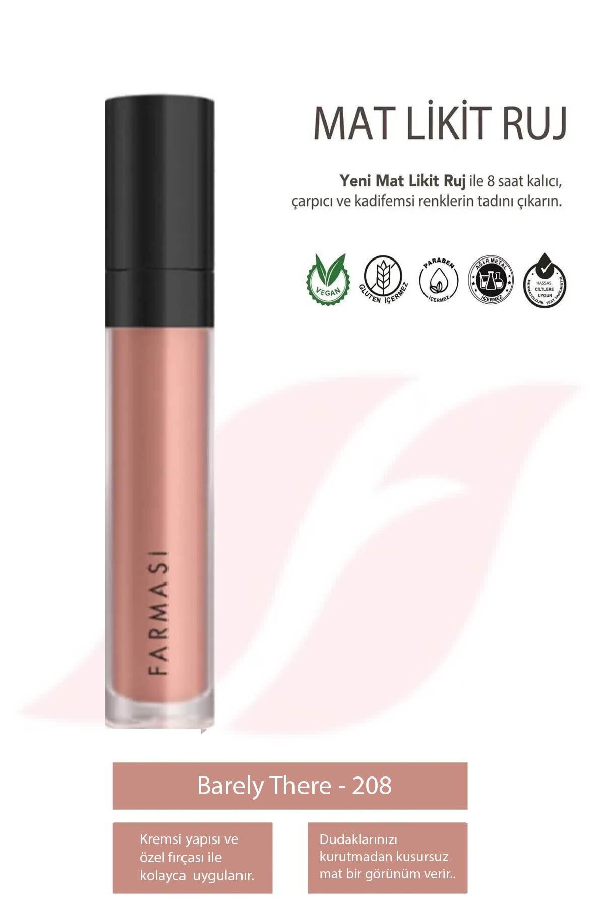 Farmasi Mat Likit Ruj 4 Ml 208 Barely There