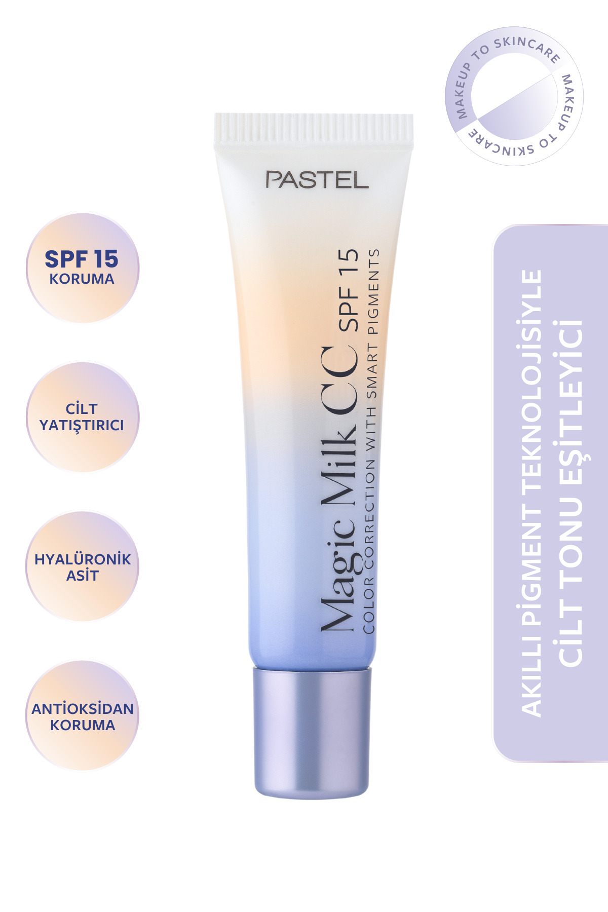 Pastel Magic Milk CC SPF 15 - Cilt Tonu Eşitleyici SPF 15 CC Krem 52 Ivory