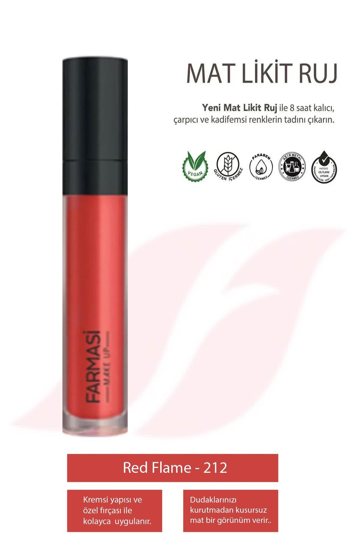 Farmasi Mat Likit Ruj 212 4 Ml Red Flame