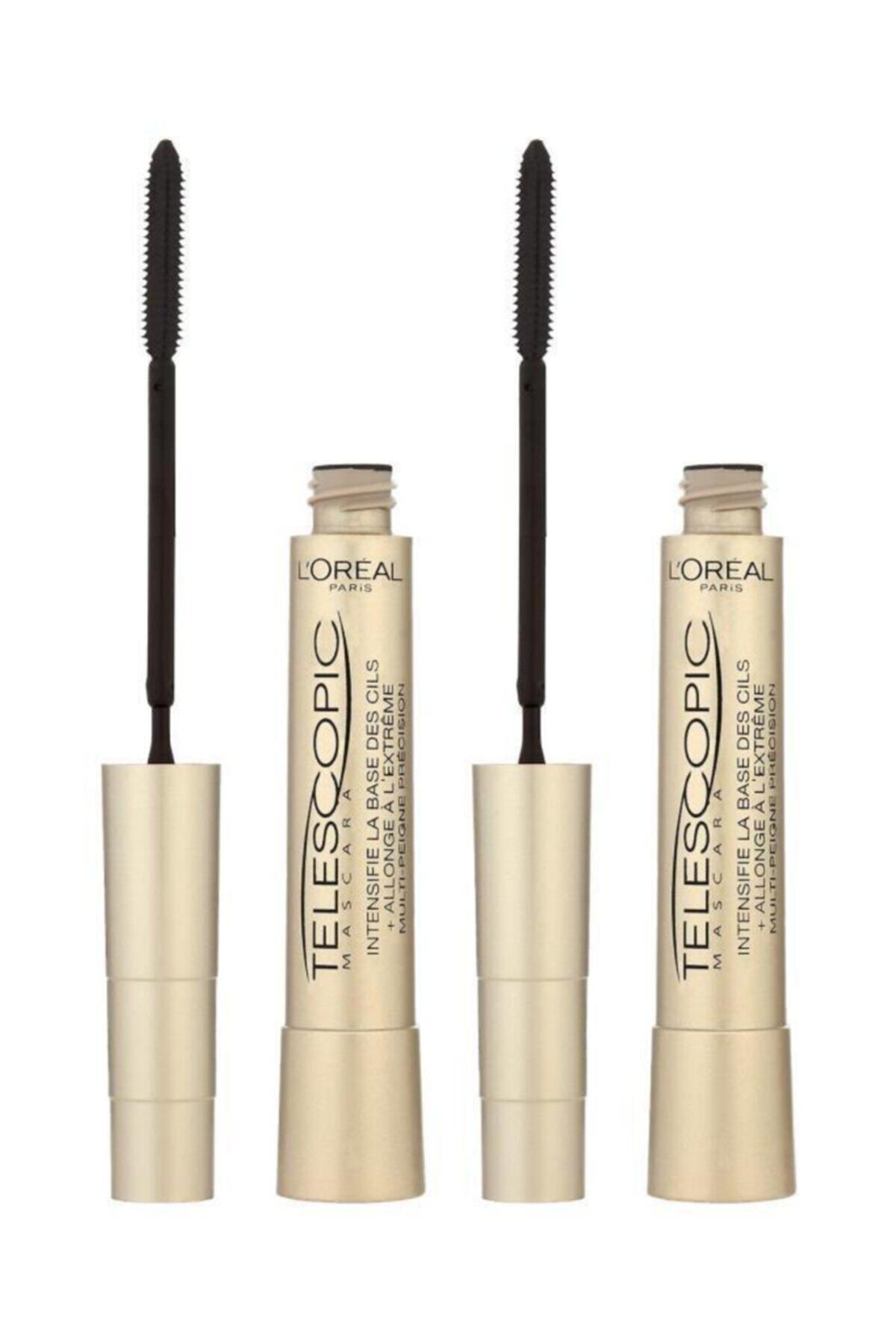 L'Oreal Paris Loreal Telescopic Uzun Görünüm Veren Siyah Maskara Seti