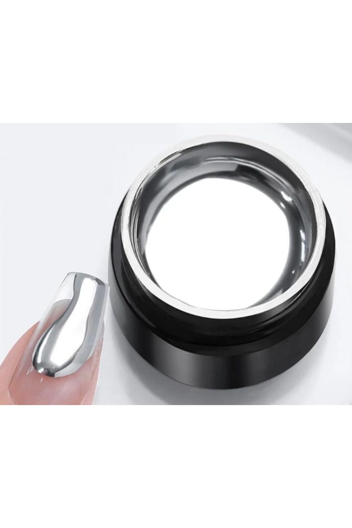 QNAİL PROFESSİONAL Silver Gel Metalik jel Paint Metalik Gri Nail Art Kalıcı Oje 5g