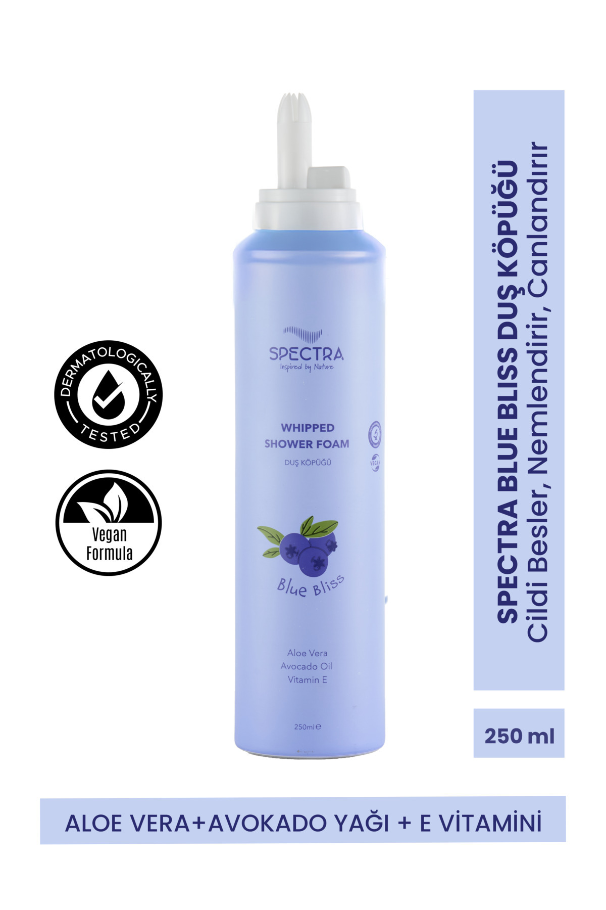 Spectra Care Blue Bliss Yaban Mersini Kokulu Whipped Duş Köpüğü (SLES & SLS , PARABEN FREE) - 250 ML
