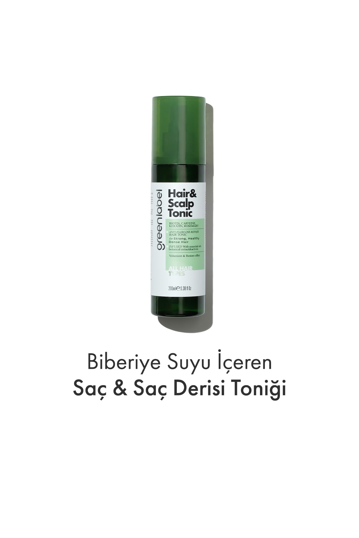 Greenlabel Biberiye Suyu Dökülme Karşıtı Ve Hızlı Saç Uzatma Etkili Doğal Saç toniği 200 ml