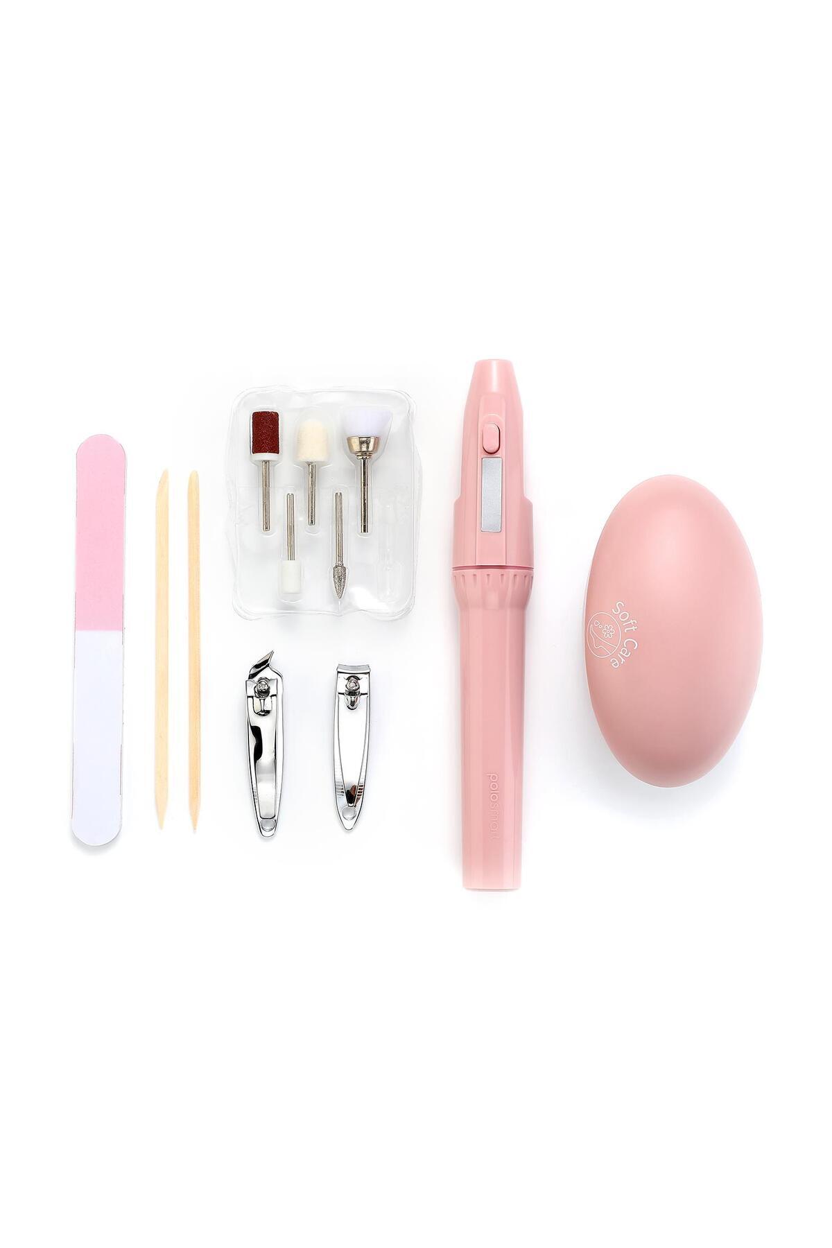 Polosmart PBS802 Pilli Manikür Pedikür Seti Pembe