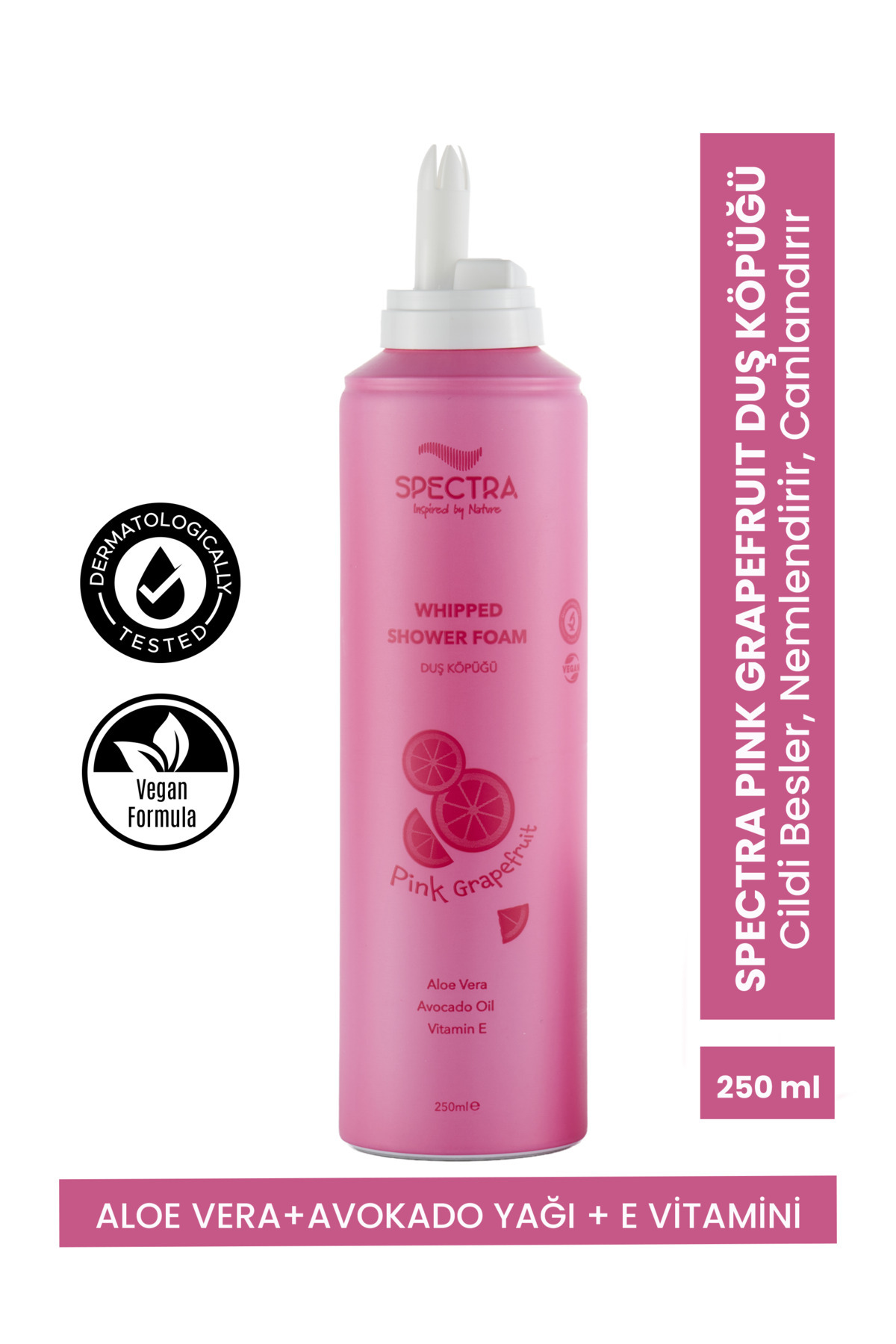 Spectra Care Pembe Greyfurt Kokulu Whipped Duş Köpüğü (SLES & SLS , PARABEN FREE) - 250 ML