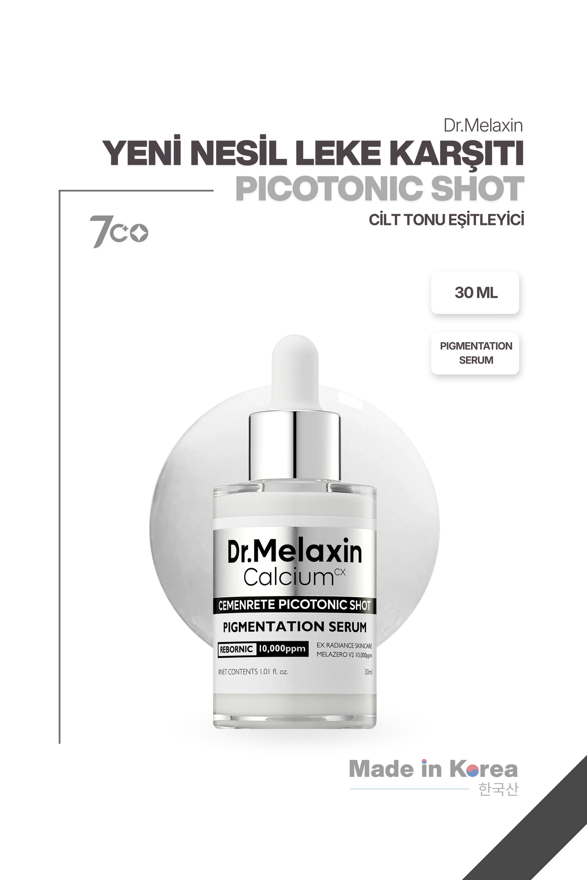 Dr.Melaxin Picotonic Shot Yeni Nesil | Koyu Leke & Çil Karşıtı | Ton Eşitleyici Serum 30ml