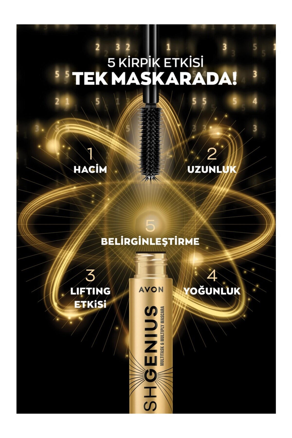 AVON TRUE LASH GENİUS 5 ETKİLİ MASKARA 10ML BLACK(SİYAH)