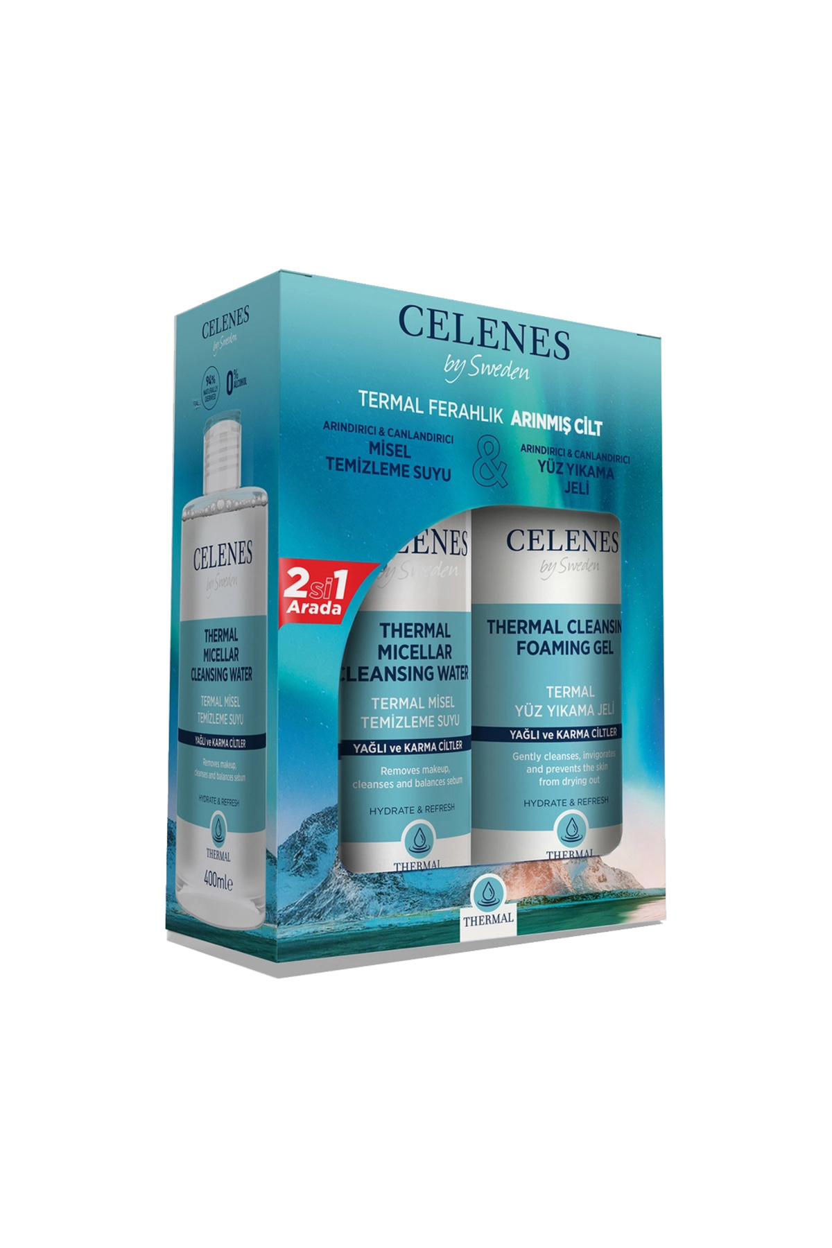 celenes by sweden Celenes Thermal Yağlı ve Karma Ciltler için Set