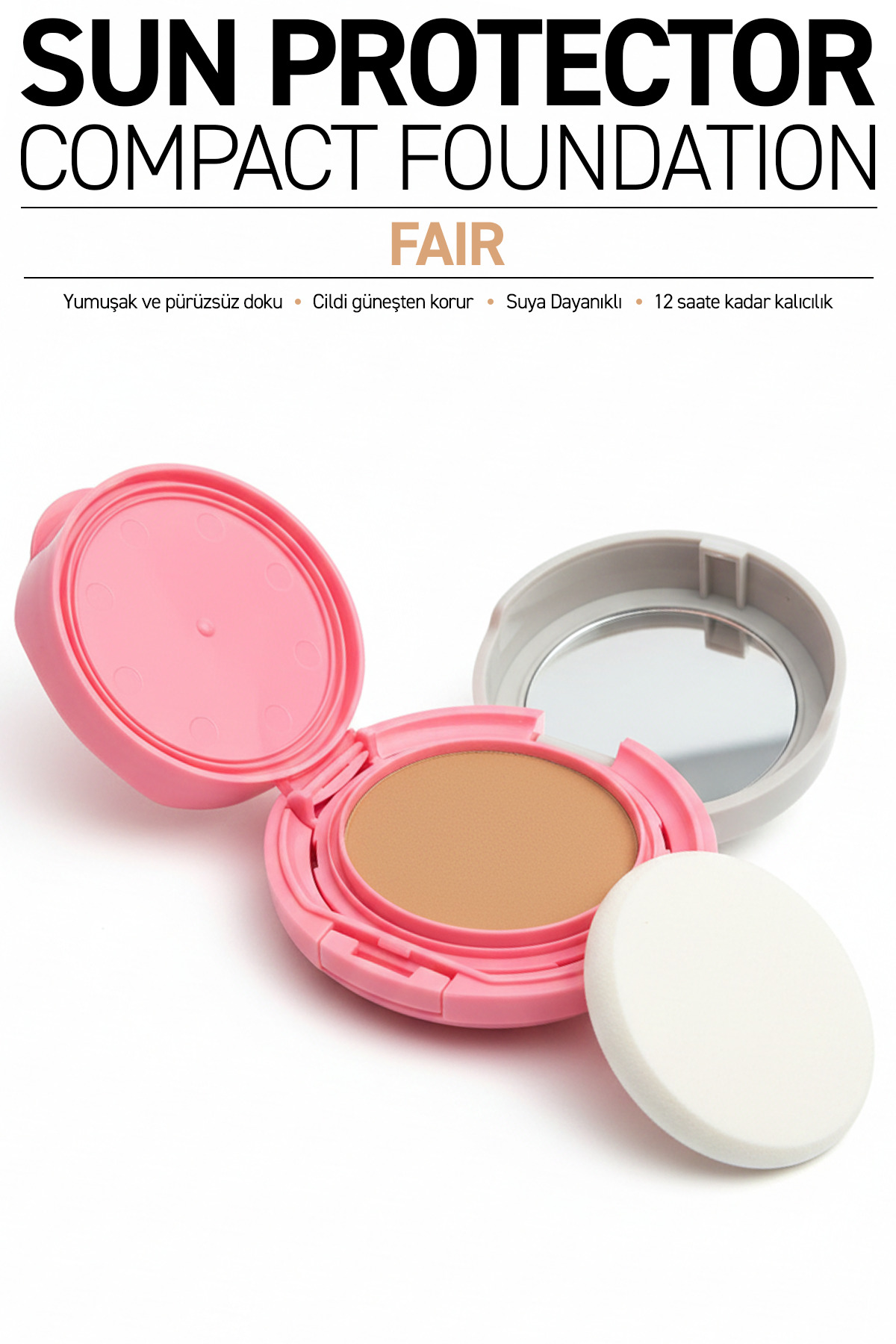 Alix Avien Kırışıklık Karşıtı Yüksek Kapatıcı SPF50 Waterproof Kompakt Fondöten - Compact Foundation Fair