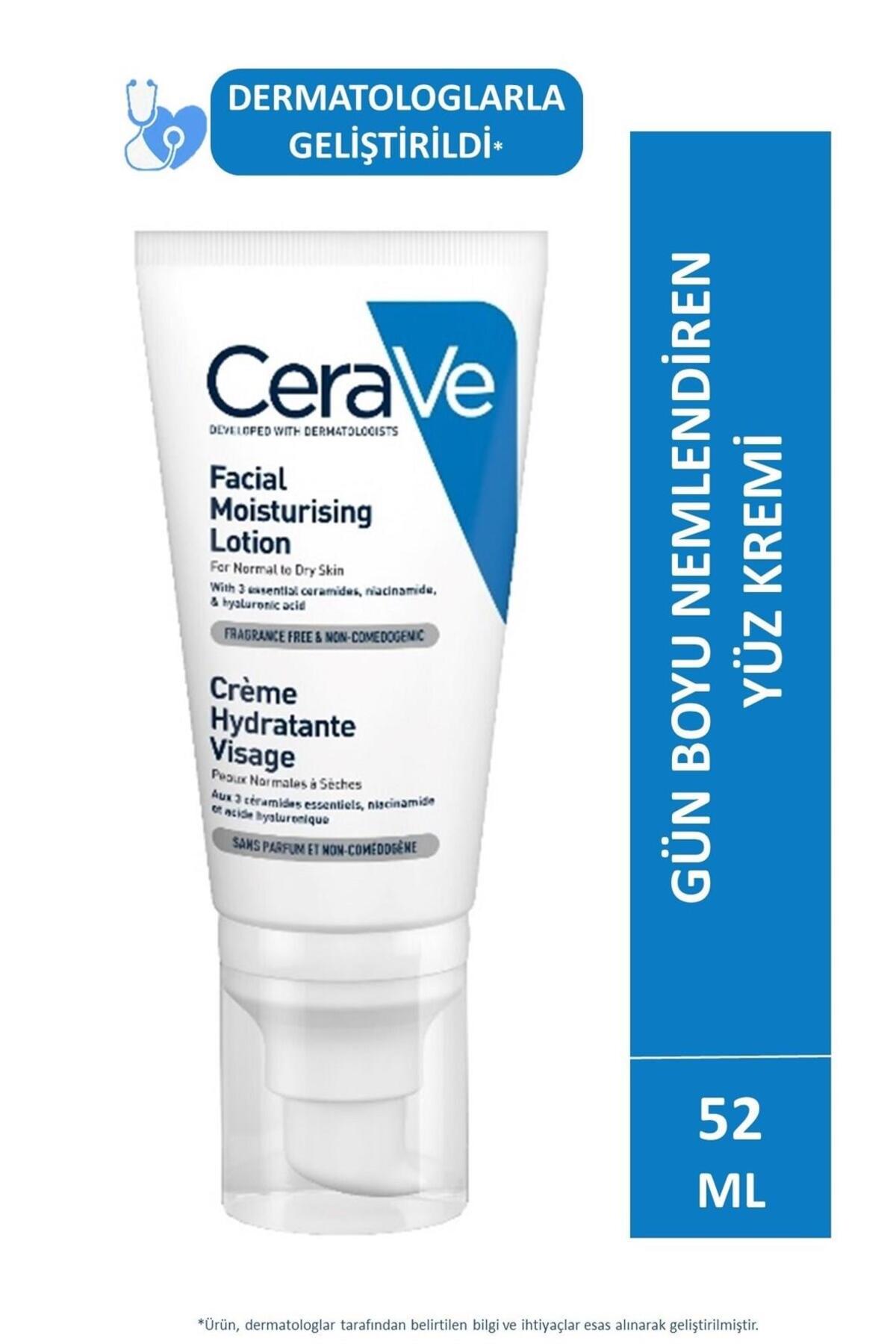 CeraVe Yüz Nemlendirici Normal & Kuruya Dönük Ciltler için Krem 52 ml