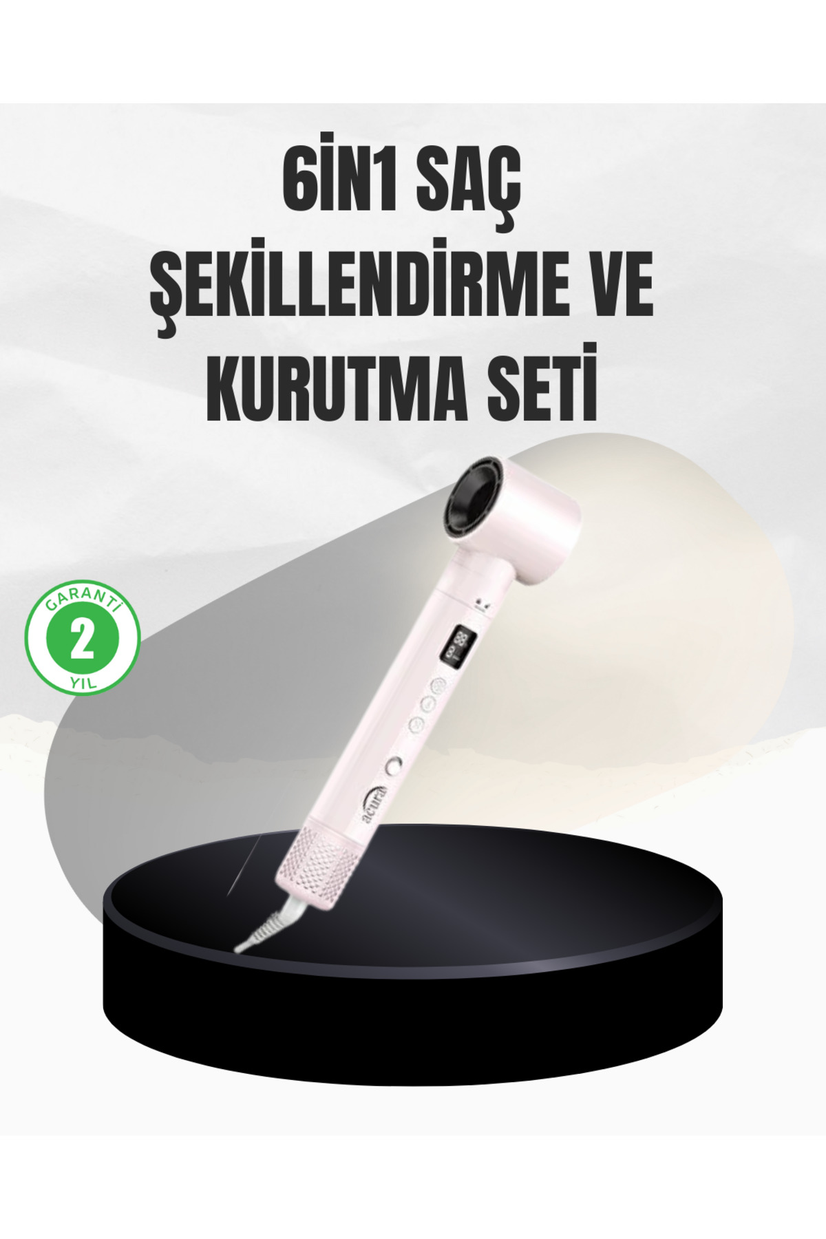 UCUZTEKNO 6 Başlıklı Hızlı Kurutma ve Bukle Şekillendirme Seti
