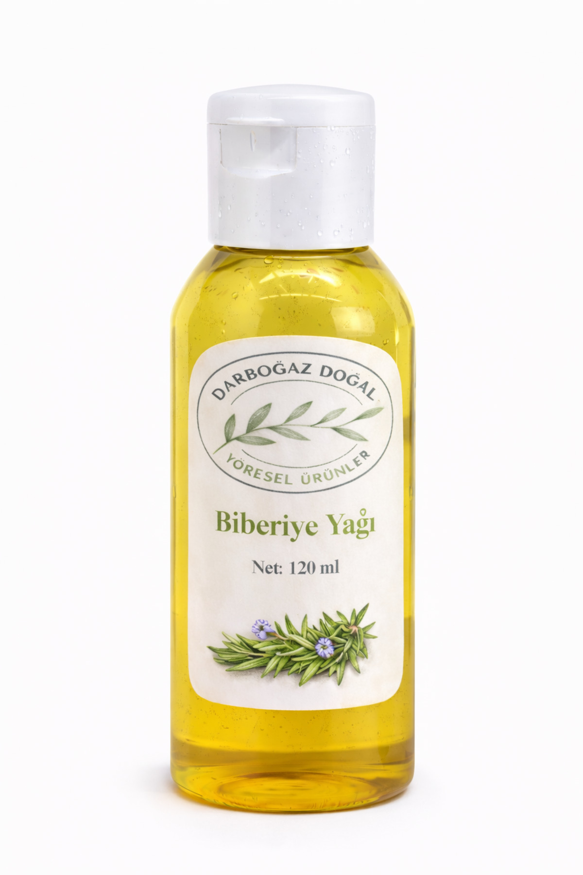 Darboğaz Doğal Yöresel Ürünler Biberiye Yağı 120 ml – Doğal Saç Bakım ve Güçlendirici Bitkisel Yağ