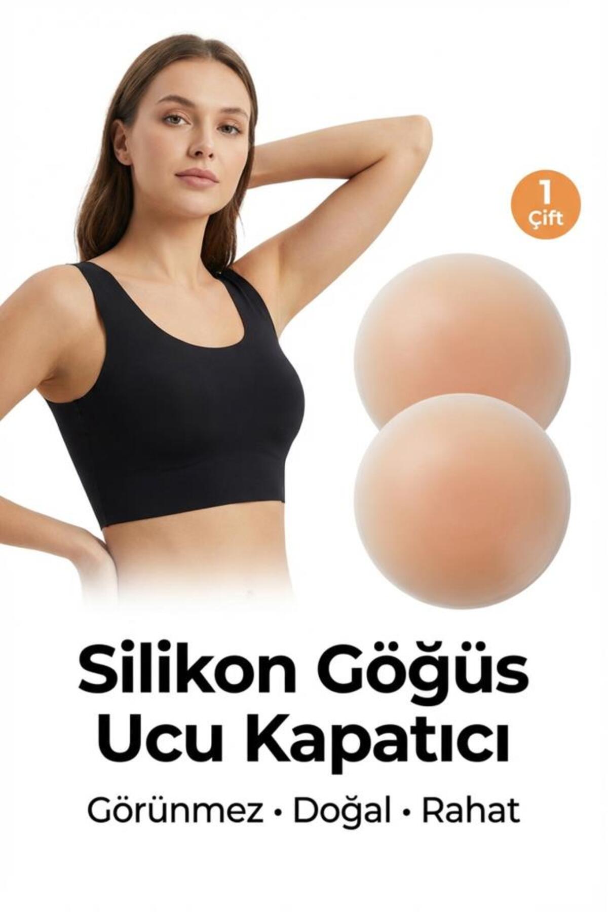 MUJGAN Yapışkanlı Silikon Göğüs Ucu Kapatıcı 1 Çift