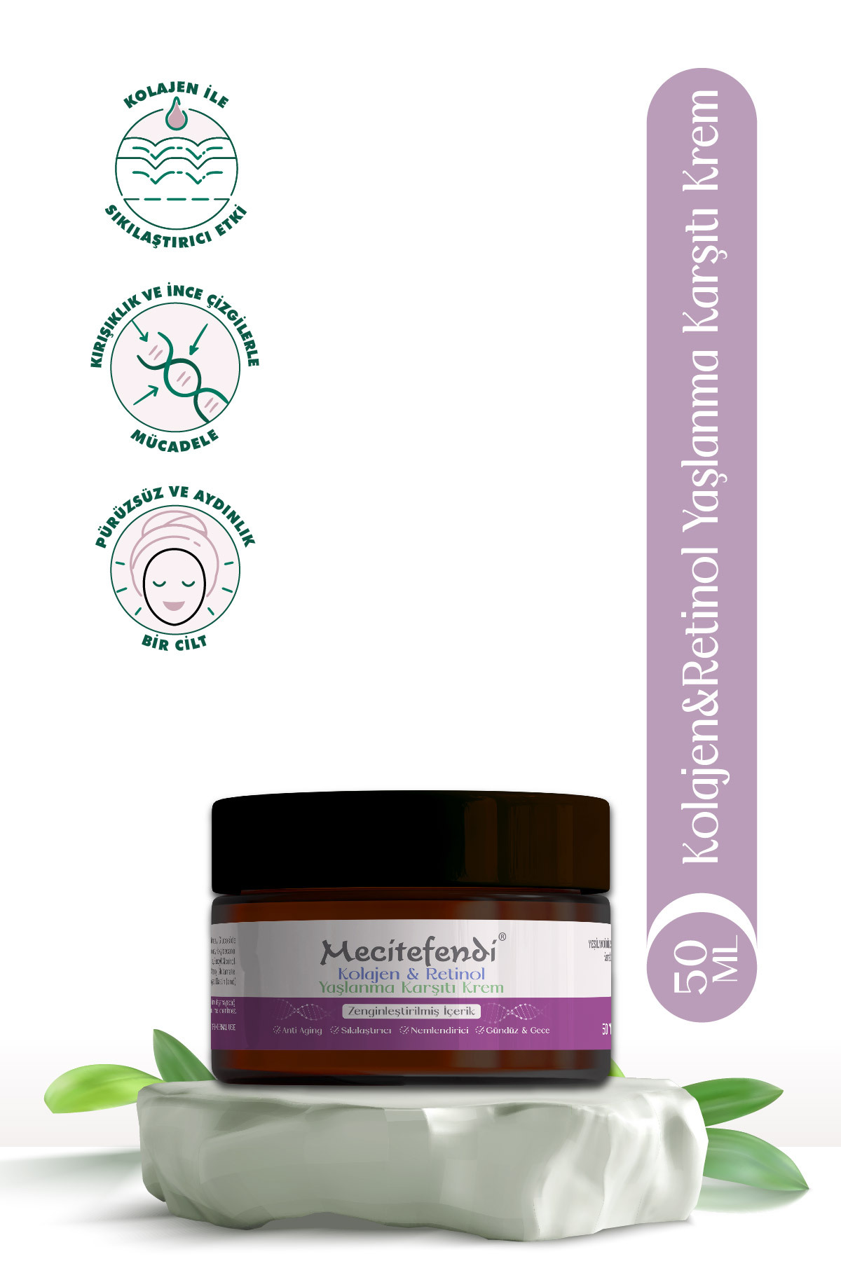 Mecitefendi Kolajen & Retinol Yaşlanma Karşıtı Krem 50 ml