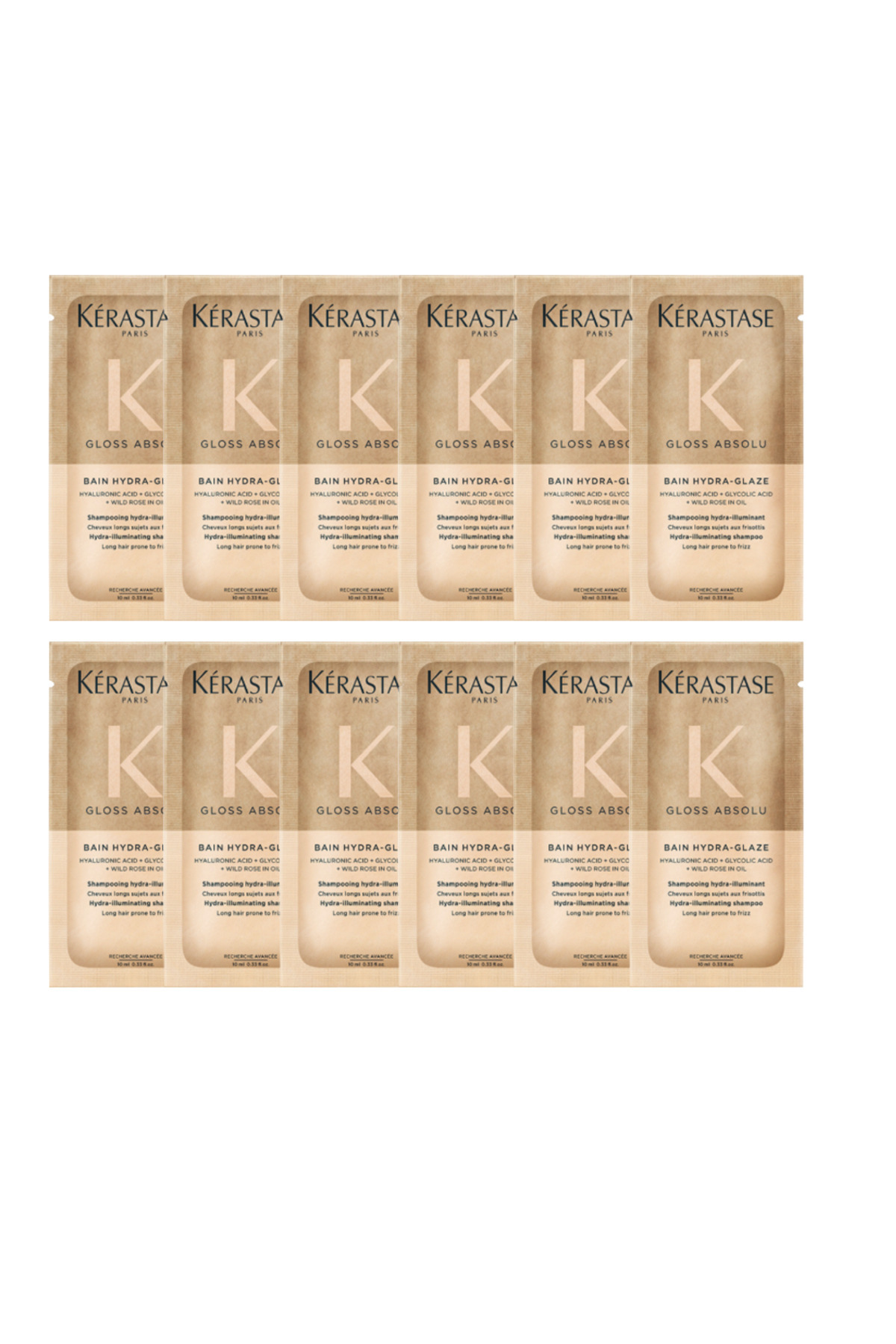 Kerastase Gloss Absolu Hydra-Glaze Elektriklenme Karşıtı Saç Bakım Şampuan 12 X 10 ML