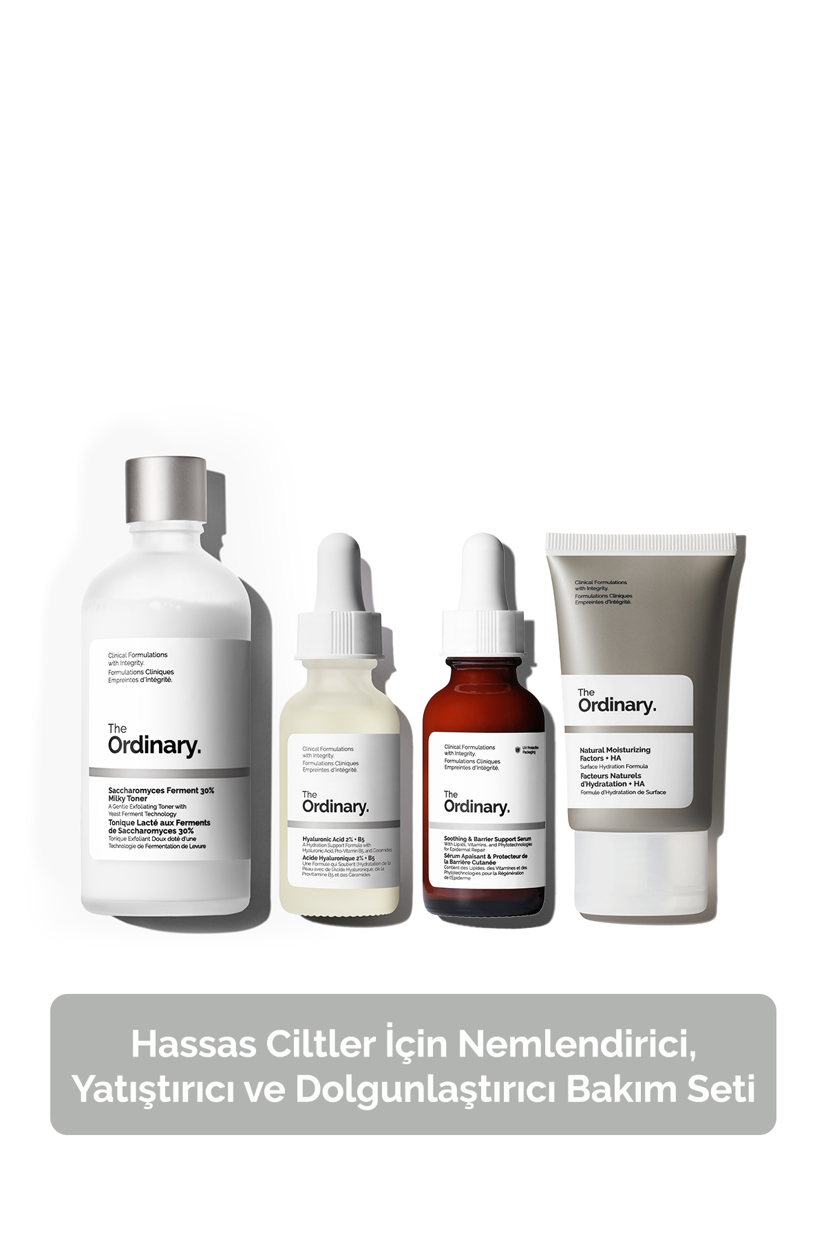 The Ordinary Hassas Ciltler İçin Nemlendirici, Yatıştırıcı Bakım Seti - Tonik 100ml + Serum 2x30ml+ Krem 30ml