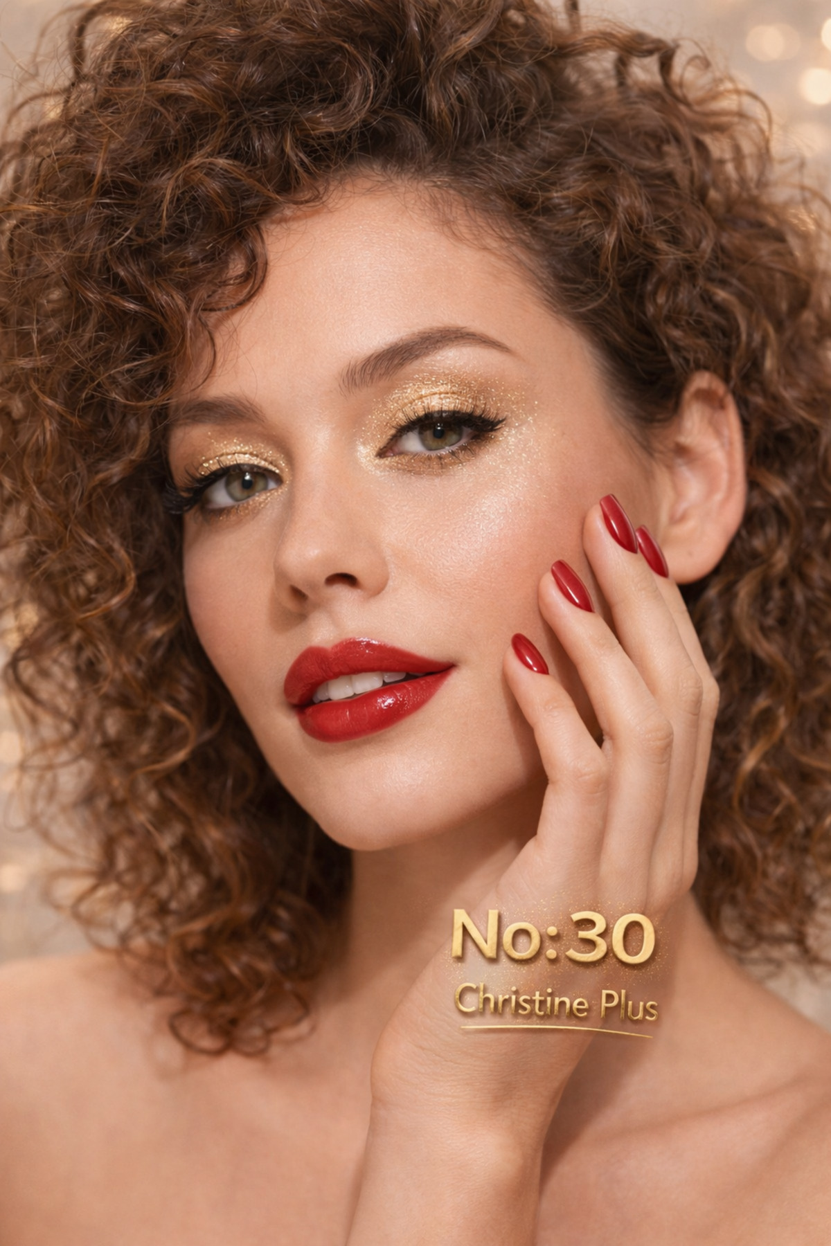 Christine Plus Toz Yapıda İnce Işıltılı Göz Farı - Şampanya inci No:30 (Eyeshadow)