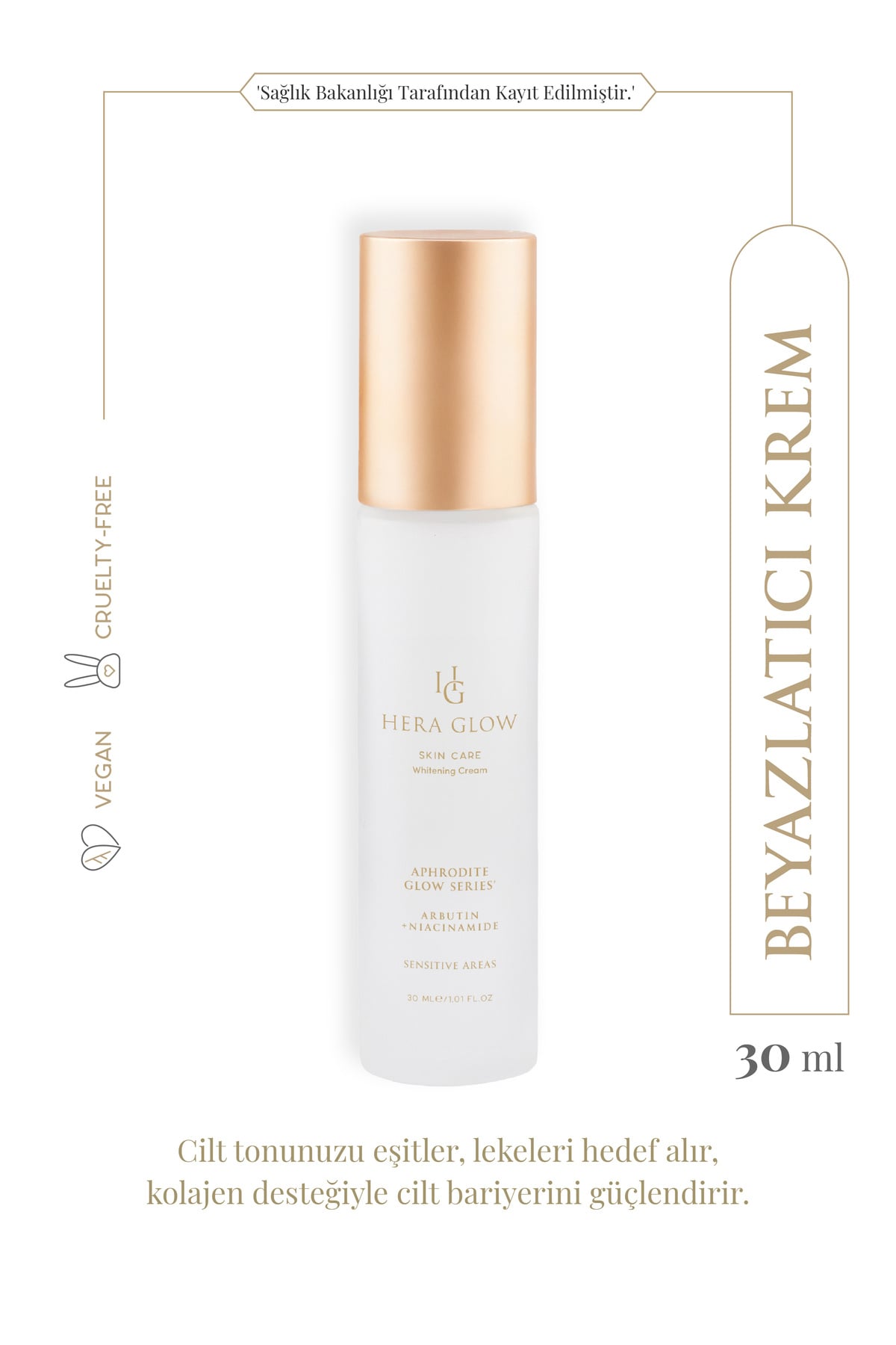 Hera Glow | Hassas Bölge Kararma Karşıtı Beyazlatıcı Krem – Renk Eşitleyici ve Aydınlatıcı Bakım