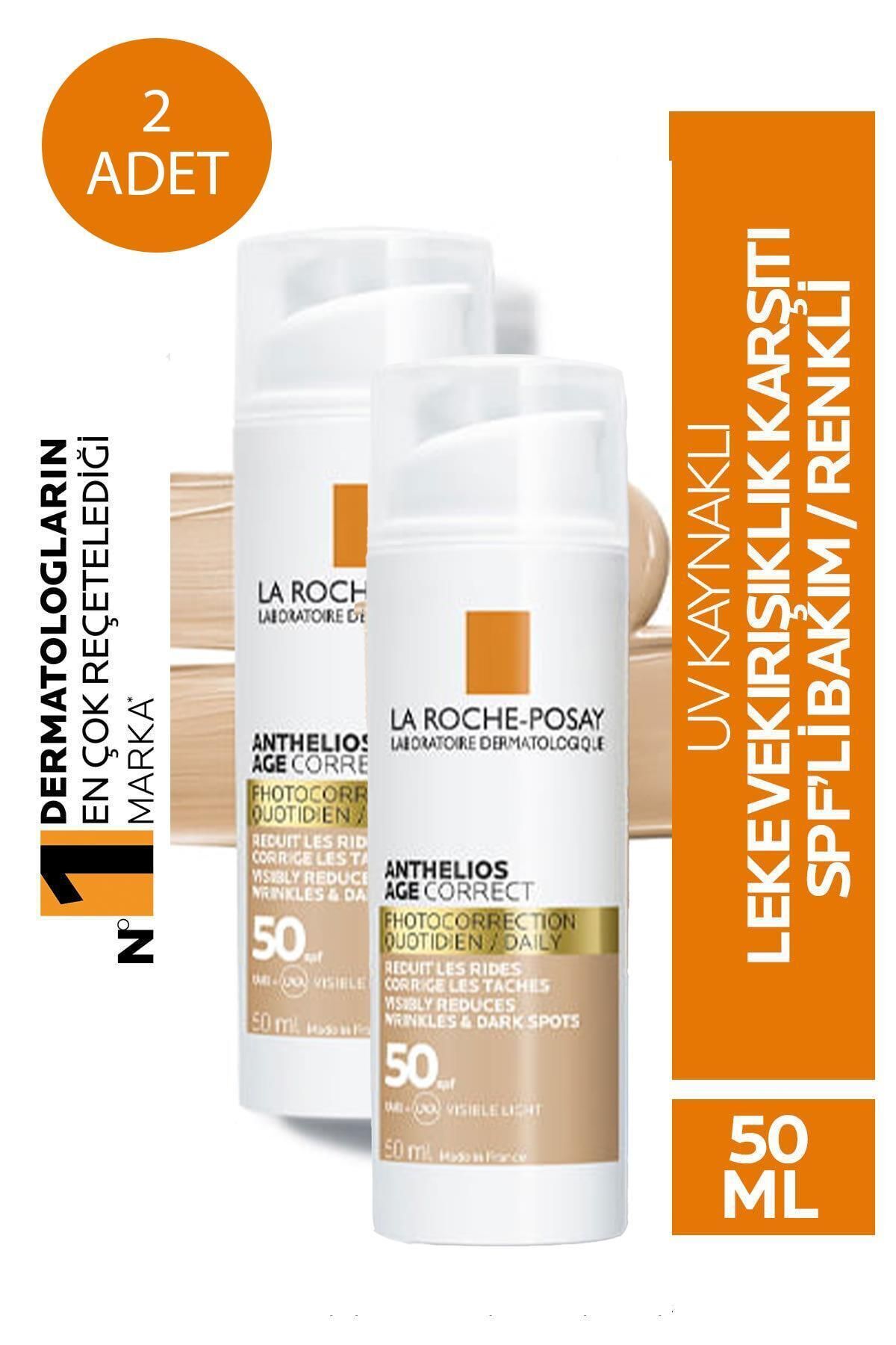 La Roche Posay Anthelios Age Correct Daily Tinted Cream SPF50+ 50 ml X 2 Adet