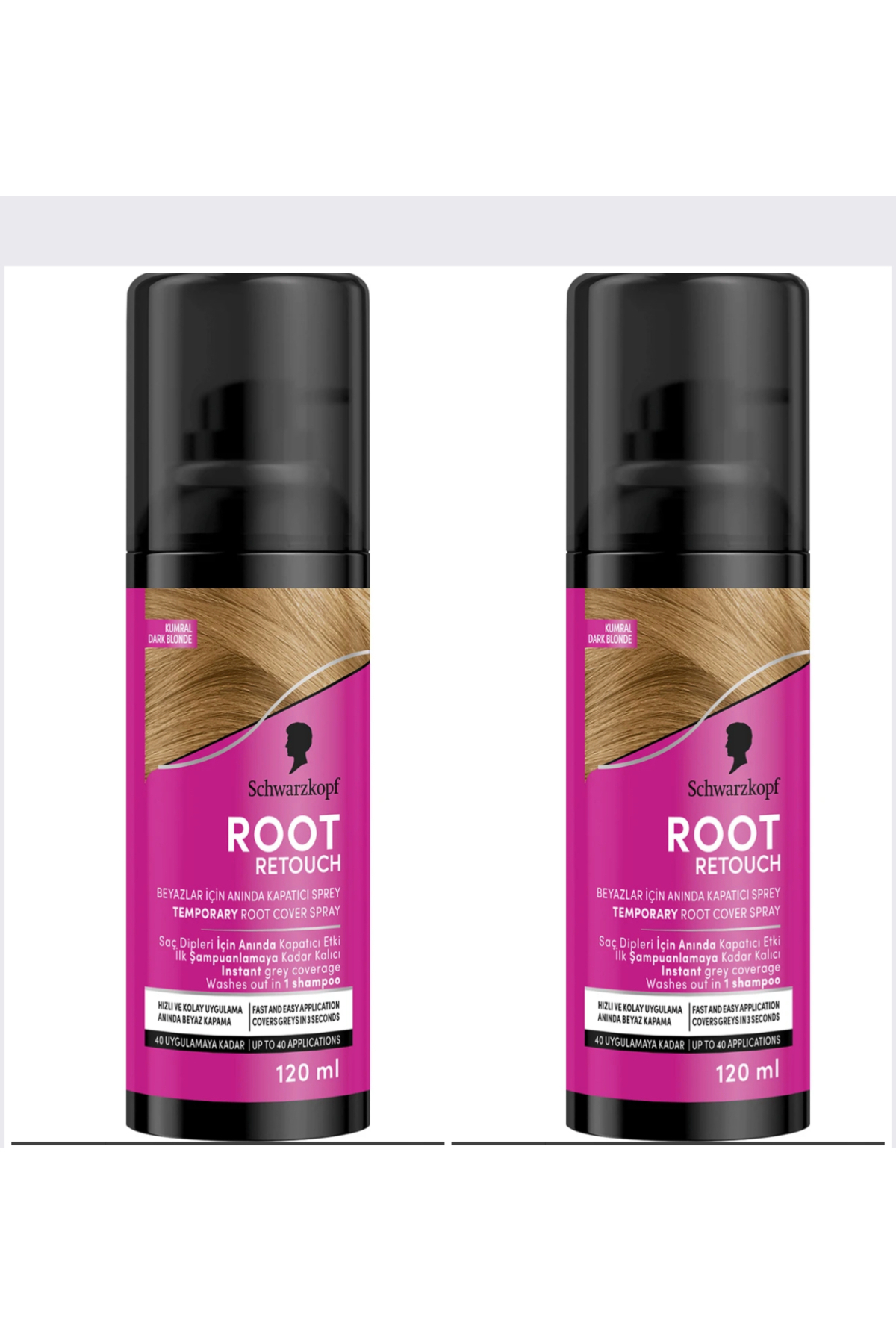 Schwarzkopf Beyazları Anında Kapatan Sprey Boya Kumral 120 ml 2 Adet