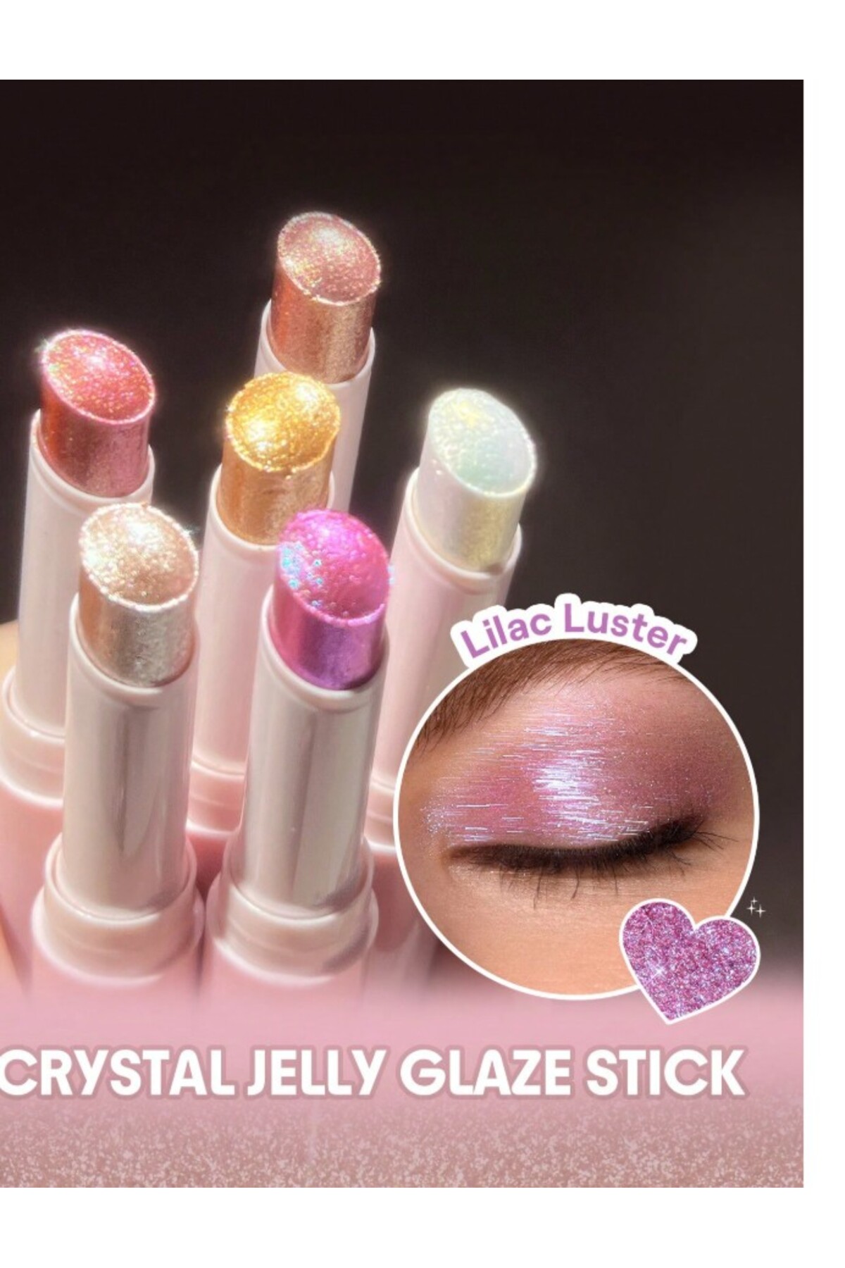 SHEGLAM Crystal Jelly Glaze Stick | Islak Bitişli Kristal Işıltılı Stick Aydınlatıcı ( Lilac Luster )