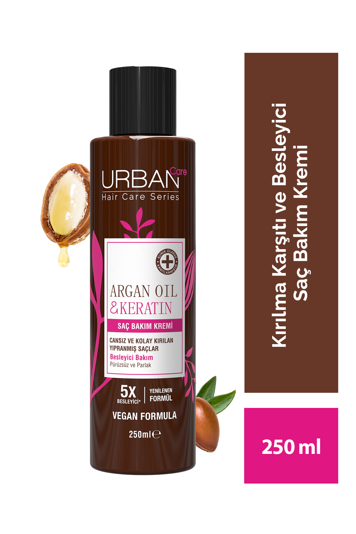 Urban Care Argan Yağı & Keratin Kolay Kırılan Yıpranmış Saçlara Özel Saç Bakım Kremi 250ml-vegan