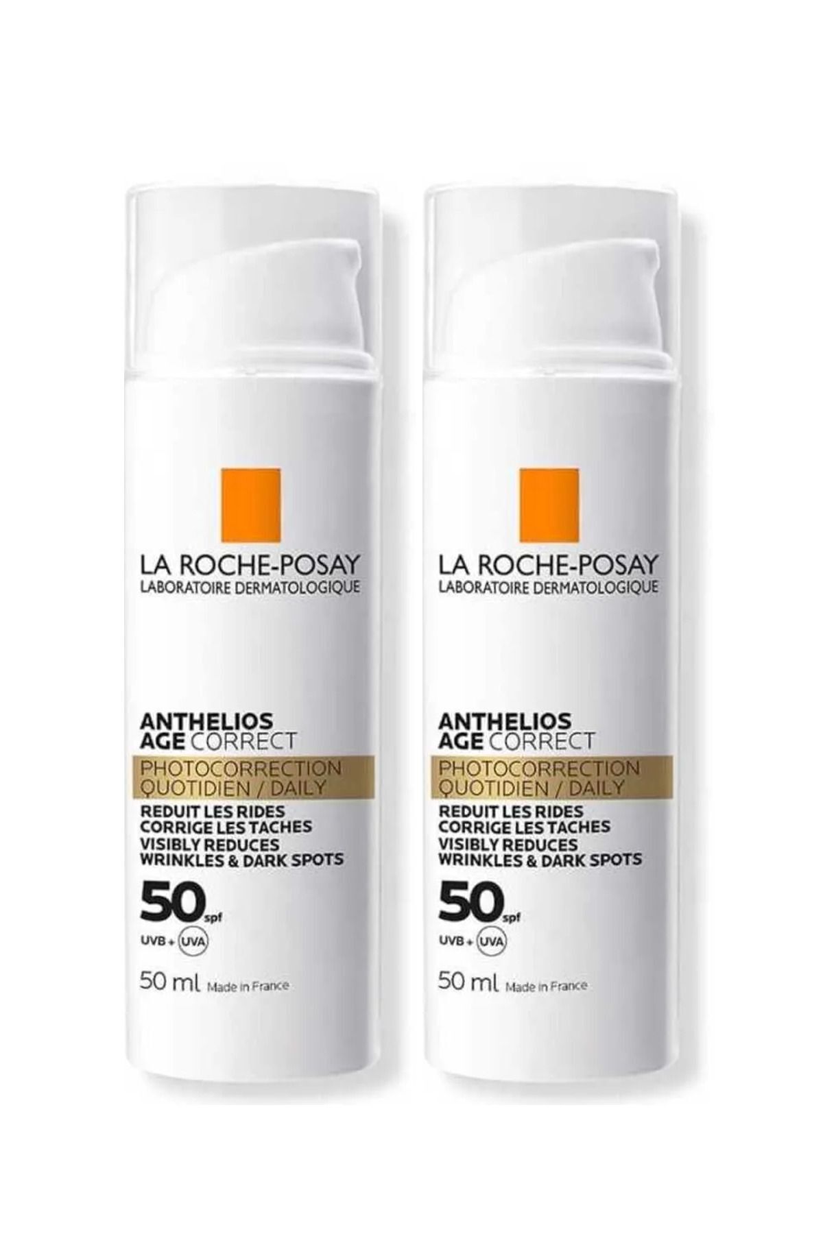 La Roche Posay Anthelios Age Correct Spf 50 Leke ve Kırışıklık Karşıtı Güneş Kremi 50 ml X2