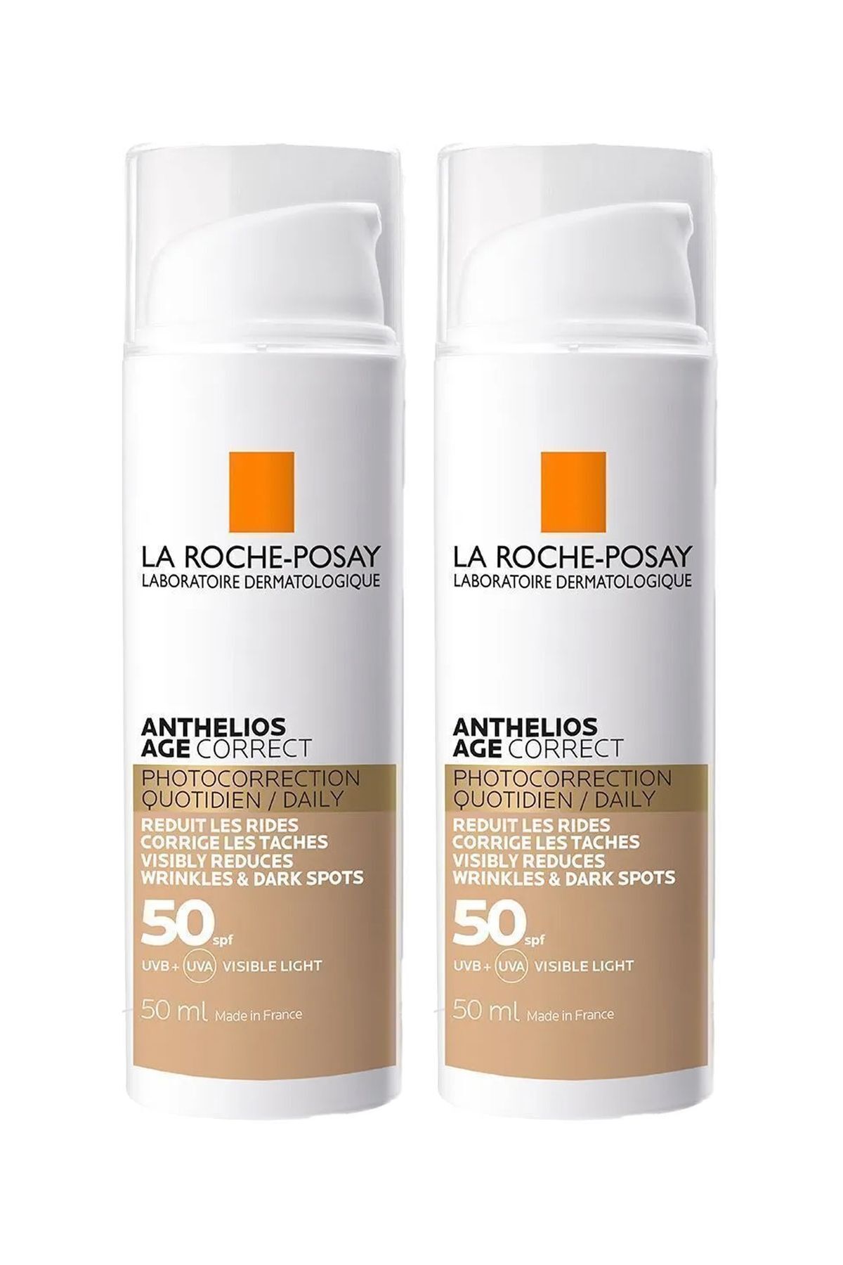 La Roche Posay Anthelios Age Correct Spf 50 Renkli Güneş Kremi 50 ml X 2