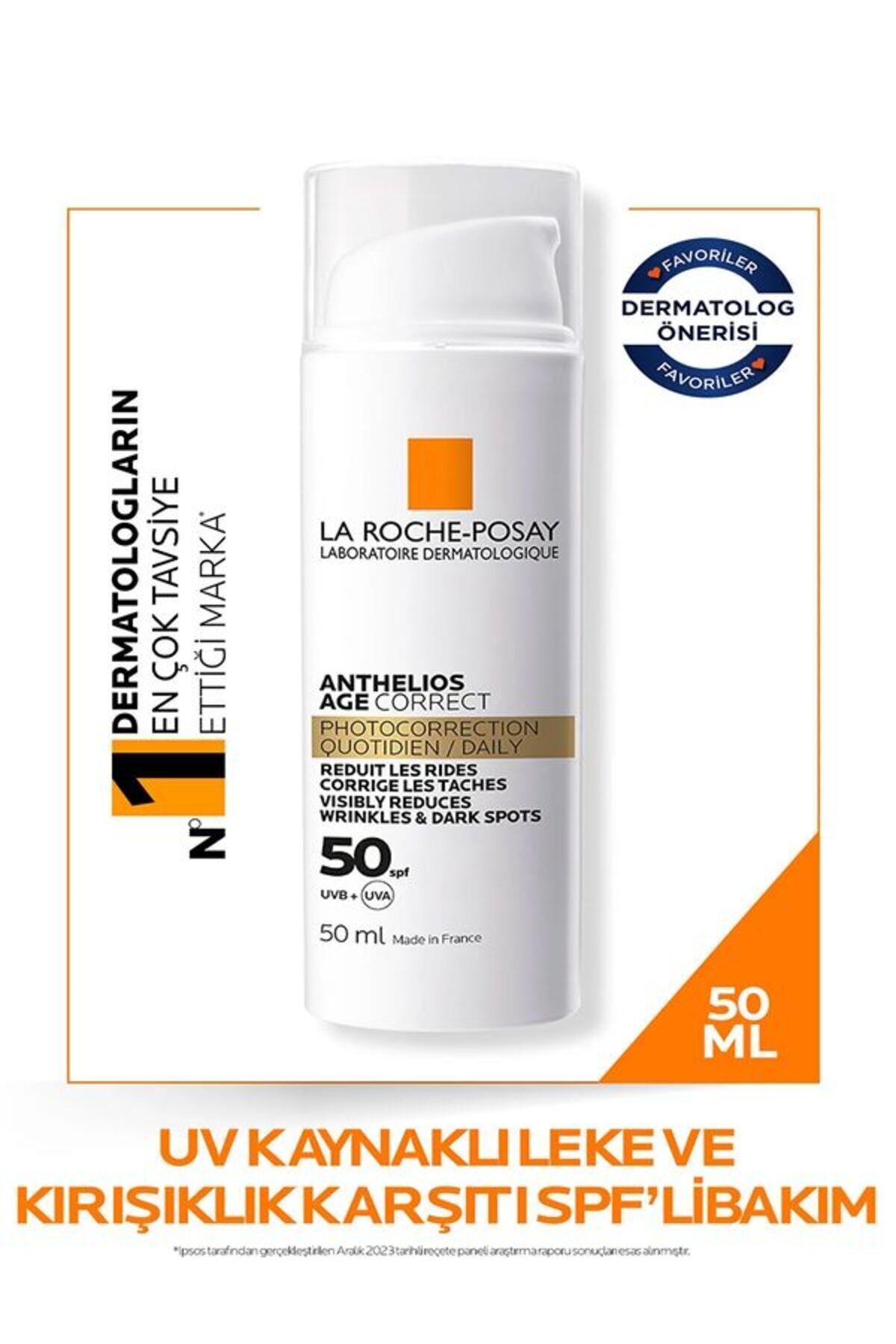 La Roche Posay ANTHELIOS AGE CORRECT SPF50 GÜNEŞ KREMİ-50 ML