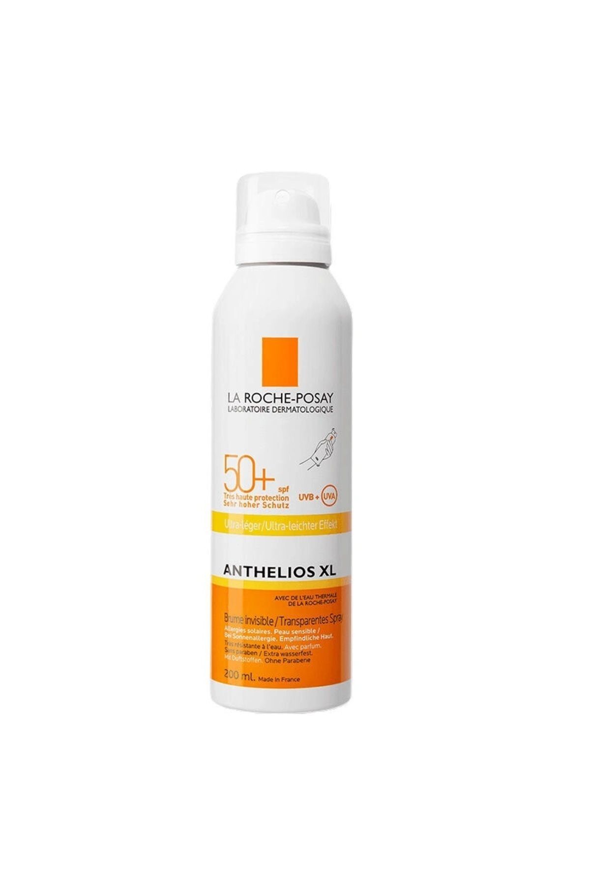 La Roche Posay Anthelios XL - Suya Dayanıklı Hafif Dokulu Parfüm İçermeyen SPF50+ Koruyucu Vücut Güneş Spreyi 200ML