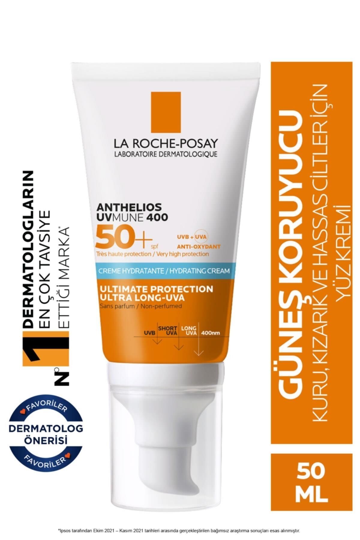La Roche Posay Anthelios UVMune SPF50 Hassas ve Kuru Ciltler İçin Geniş Spektrumlu Nemlendirici Güneş Kremi 50ml