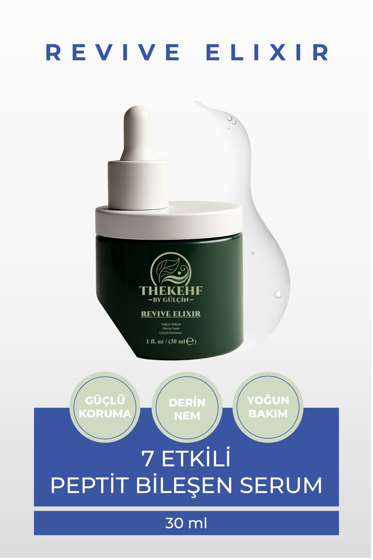 The Kehf Revive Elixir | Bakır Peptit & Çoklu Peptit Kompleksi Onarıcı Serum 30 ml